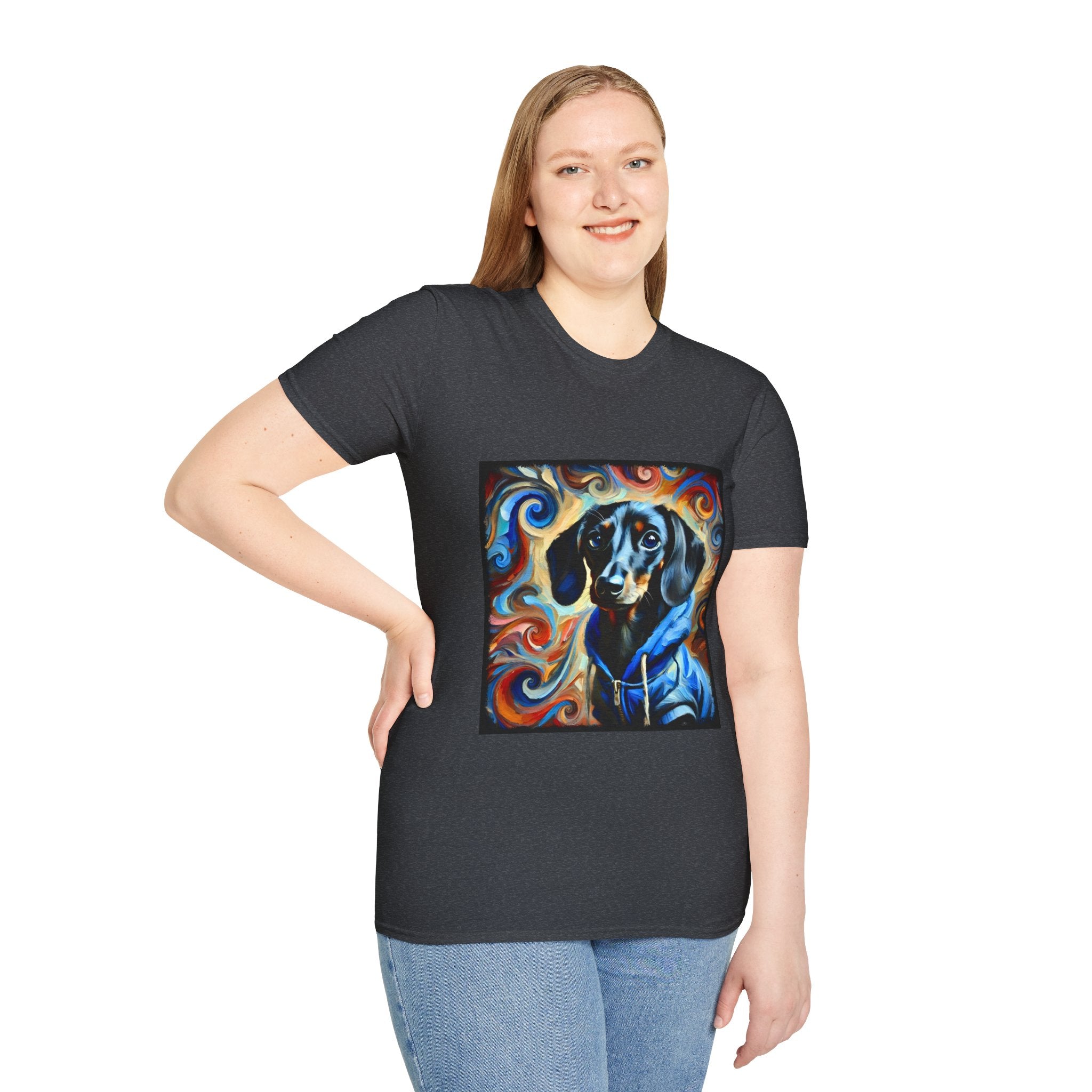 Dachshund Urban Edge Swirl | Unisex Dog T-Shirt