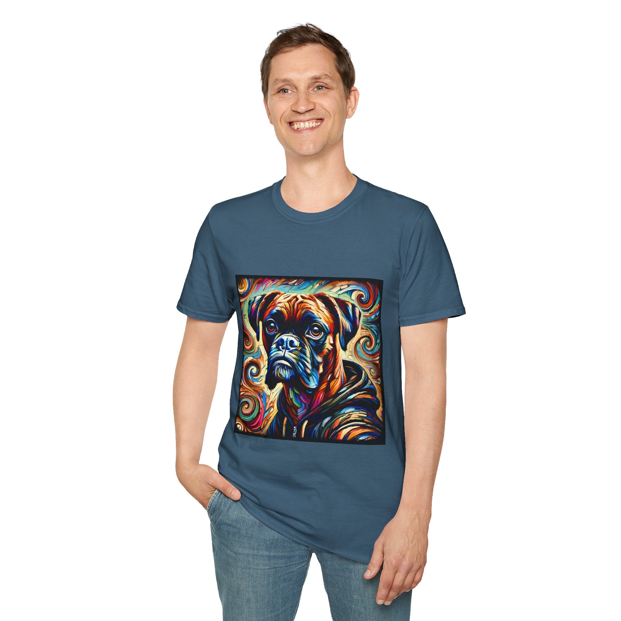 Boxer Relaxed Swirl | Unisex Dog T-Shirt
