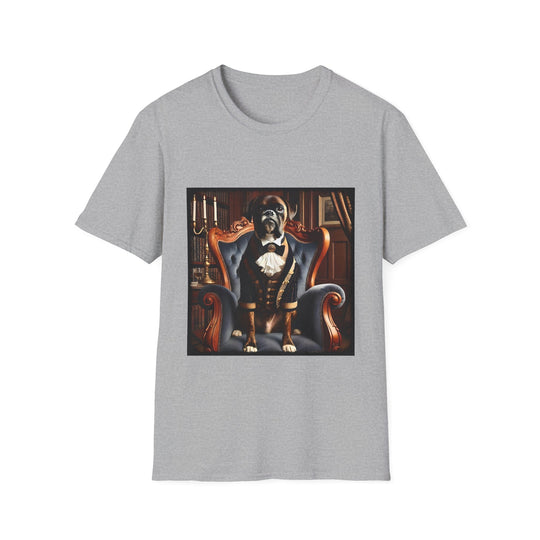 Boxer Velvet Duke design dog lover unisex t-shirt in sport grey