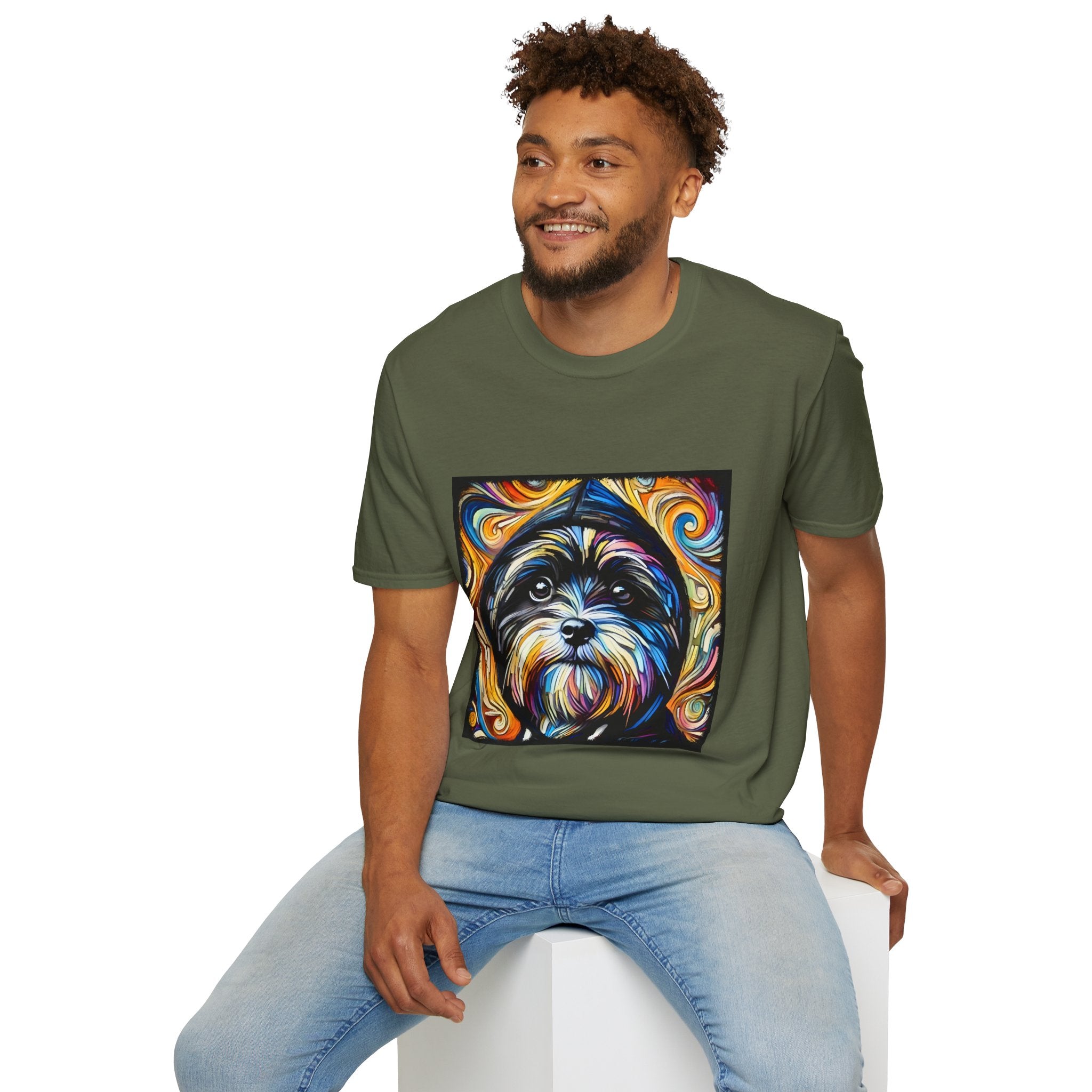 Havanese Street Swirl | Unisex Dog T-Shirt