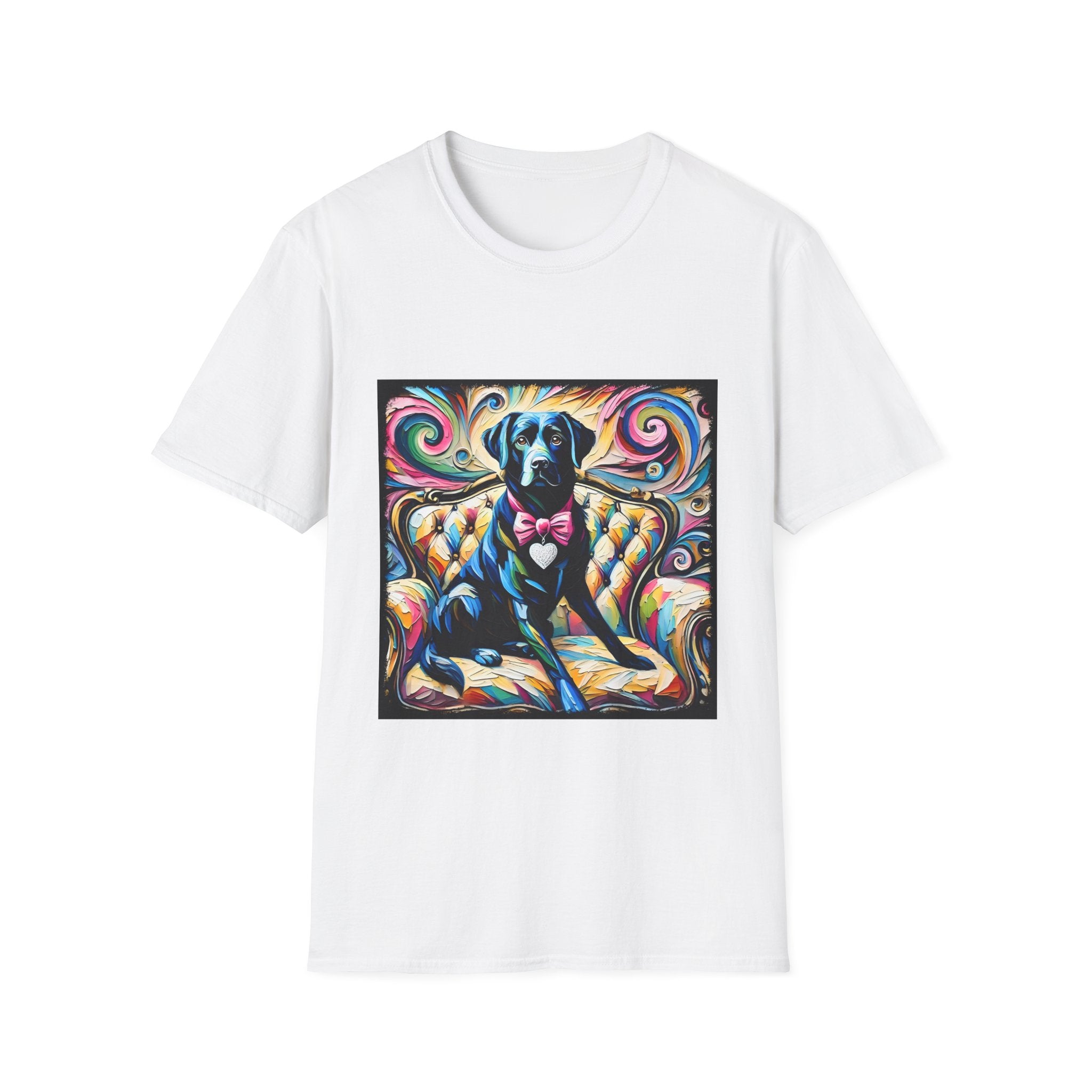 Labrador Retriever Pink Bow Swirl | Unisex Dog T-Shirt