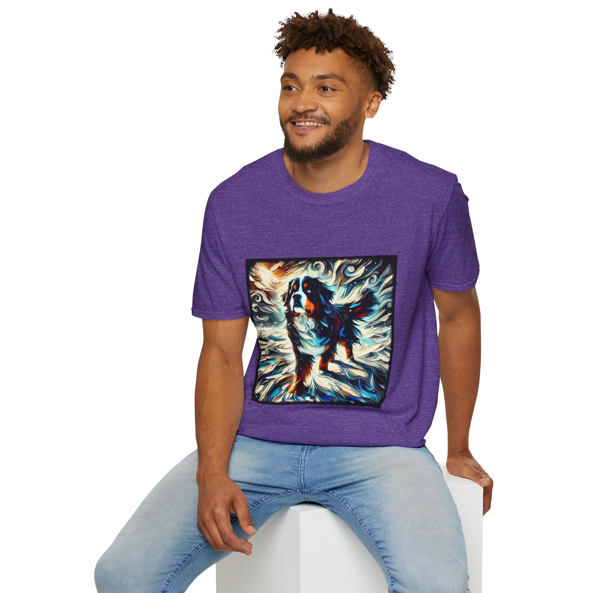 Bernese Mountain Dog Snow Swirl | Unisex Dog T-Shirt