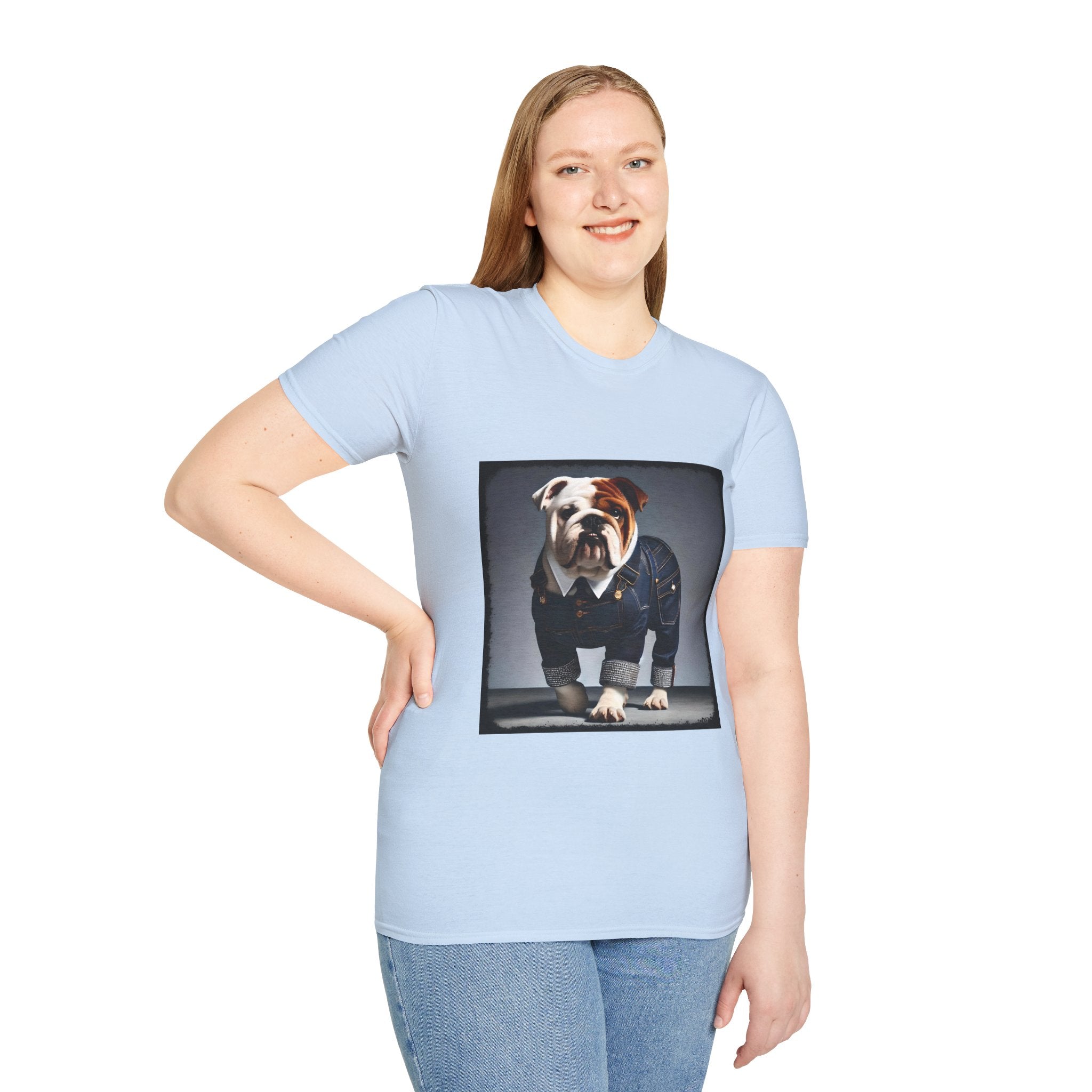 Bulldog Denim Diva | Unisex Dog T-Shirt