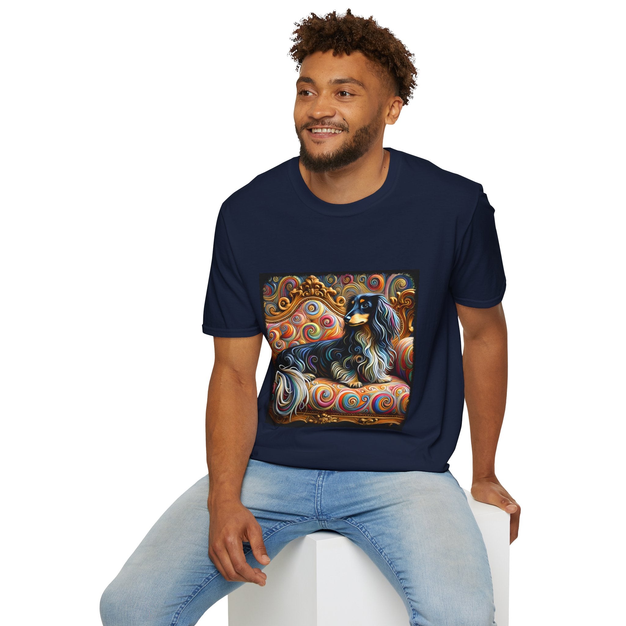 Dachshund Bold Swirl | Unisex Dog T-Shirt