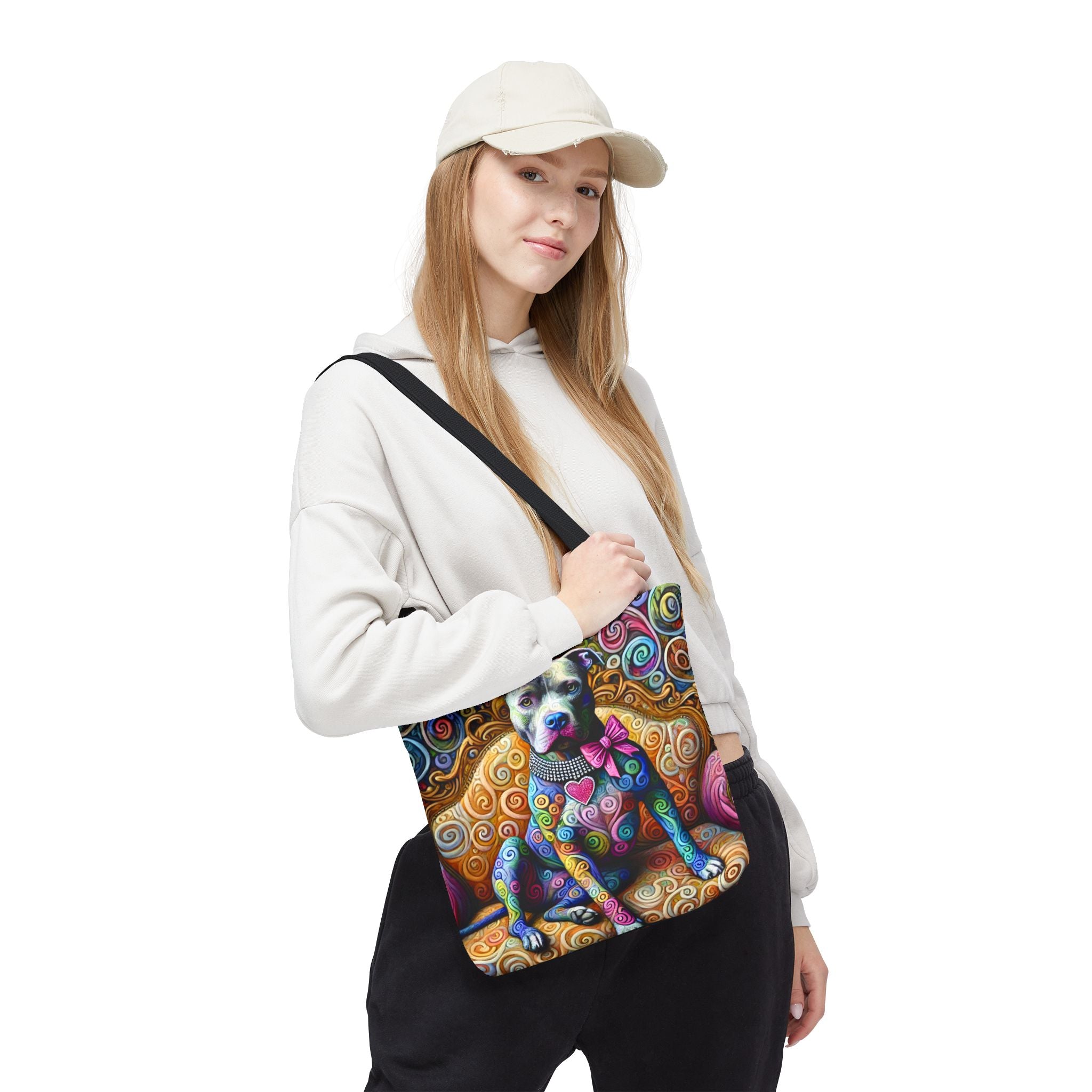 American Pit Bull Terrier Tote Bag | Love Swirl Dog Lover Gift