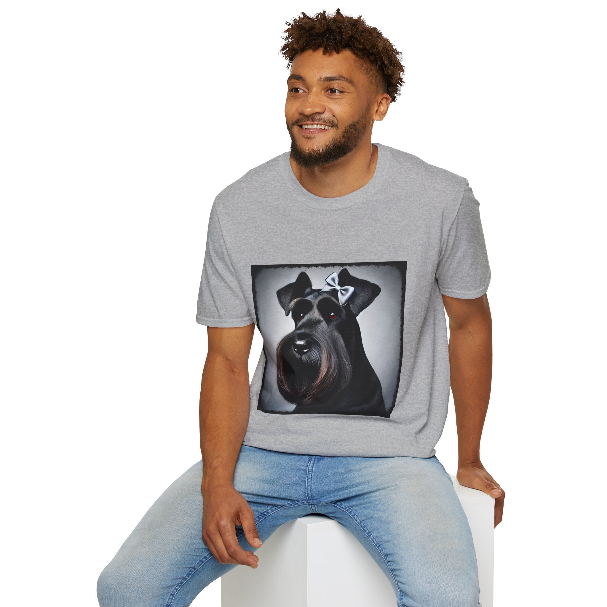 Schnauzer Bow Baddie | Unisex Dog T-Shirt