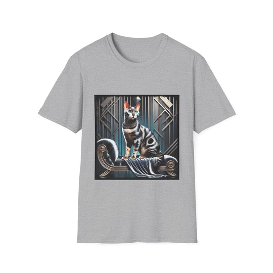 Bengal Cat Silver Icon design cat lover unisex t-shirt in sport grey