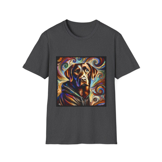Labrador Retriever Relaxed Swirl design dog lover unisex t-shirt in dark heather