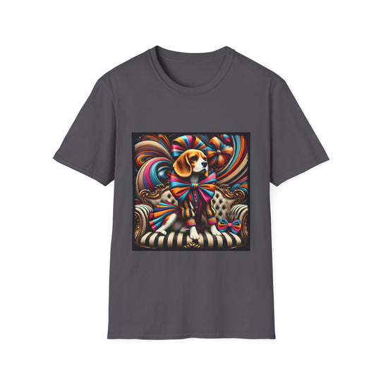 Beagle Vibrant Bold design dog lover unisex t-shirt in charcoal