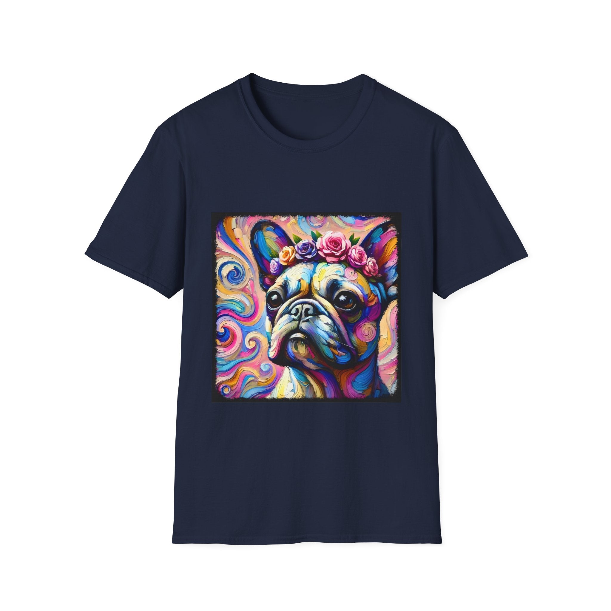 French Bulldog Shirt | Rose Crown Swirl Dog Lover Tee