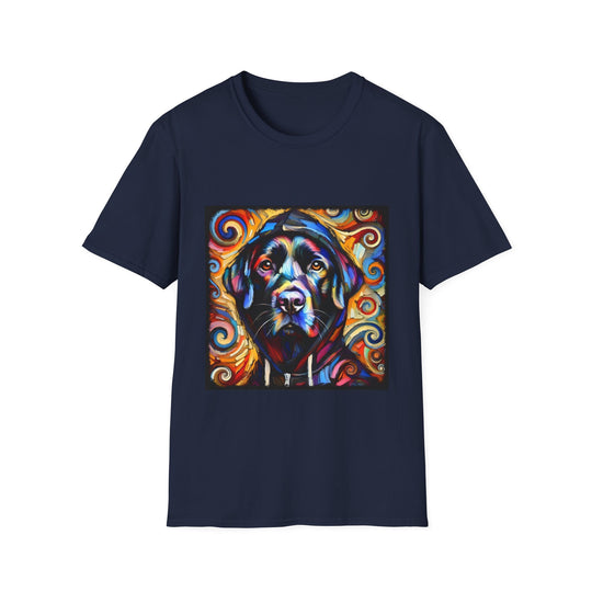 Labrador Retriever Hoodie Swirl design dog lover unisex t-shirt in navy