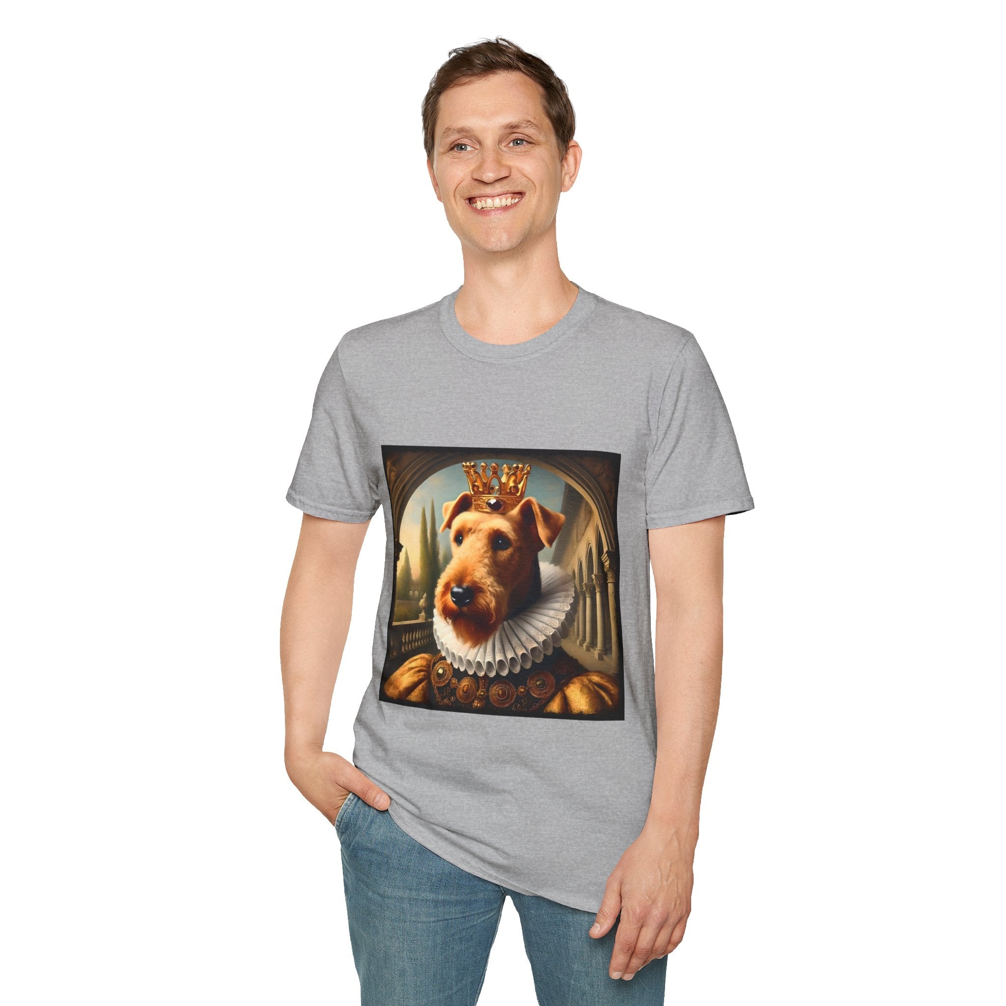 Airedale Terrier Crowned Gent design dog lover unisex t-shirt