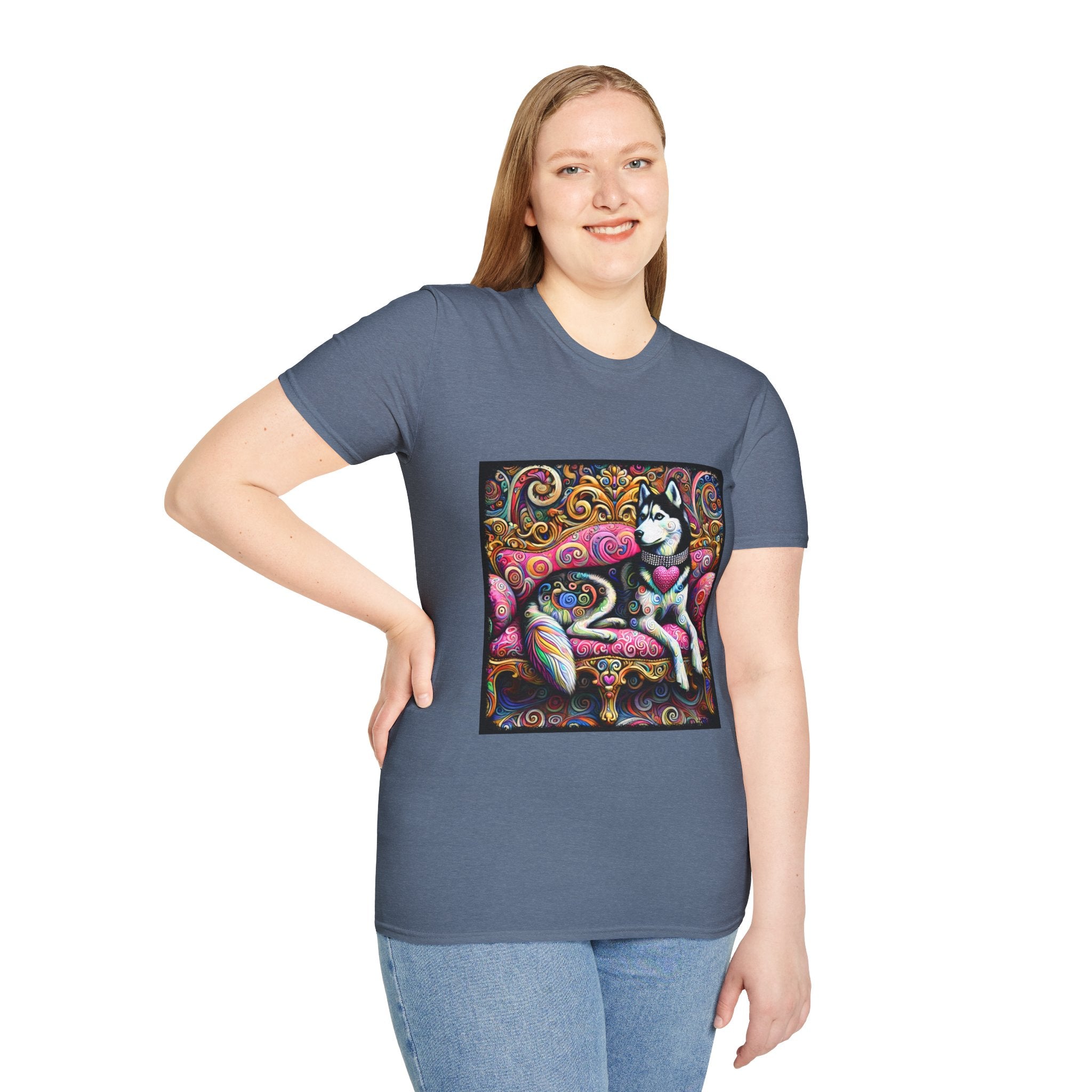Siberian Husky Love Swirl | Unisex Dog T-Shirt
