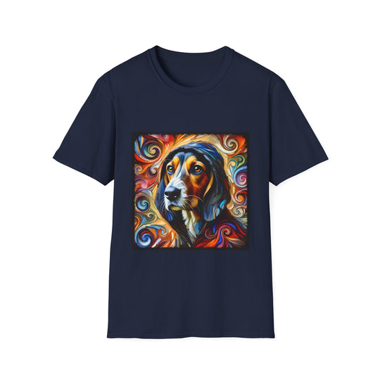 Treeing Walker Coonhound Hoodie Swirl design dog lover unisex t-shirt in navy
