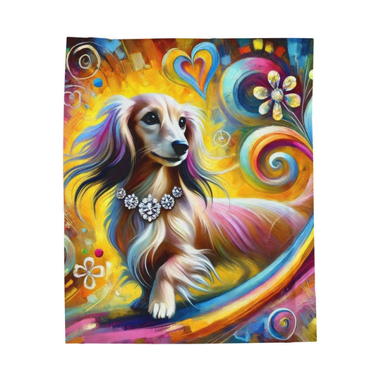 Dachshund Blanket | Bold Diamond Swirl Dog Lover Gift