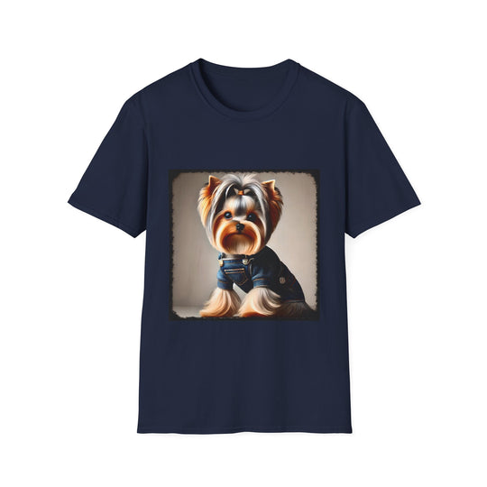 Yorkshire Terrier Jean Babe design dog lover unisex t-shirt in navy