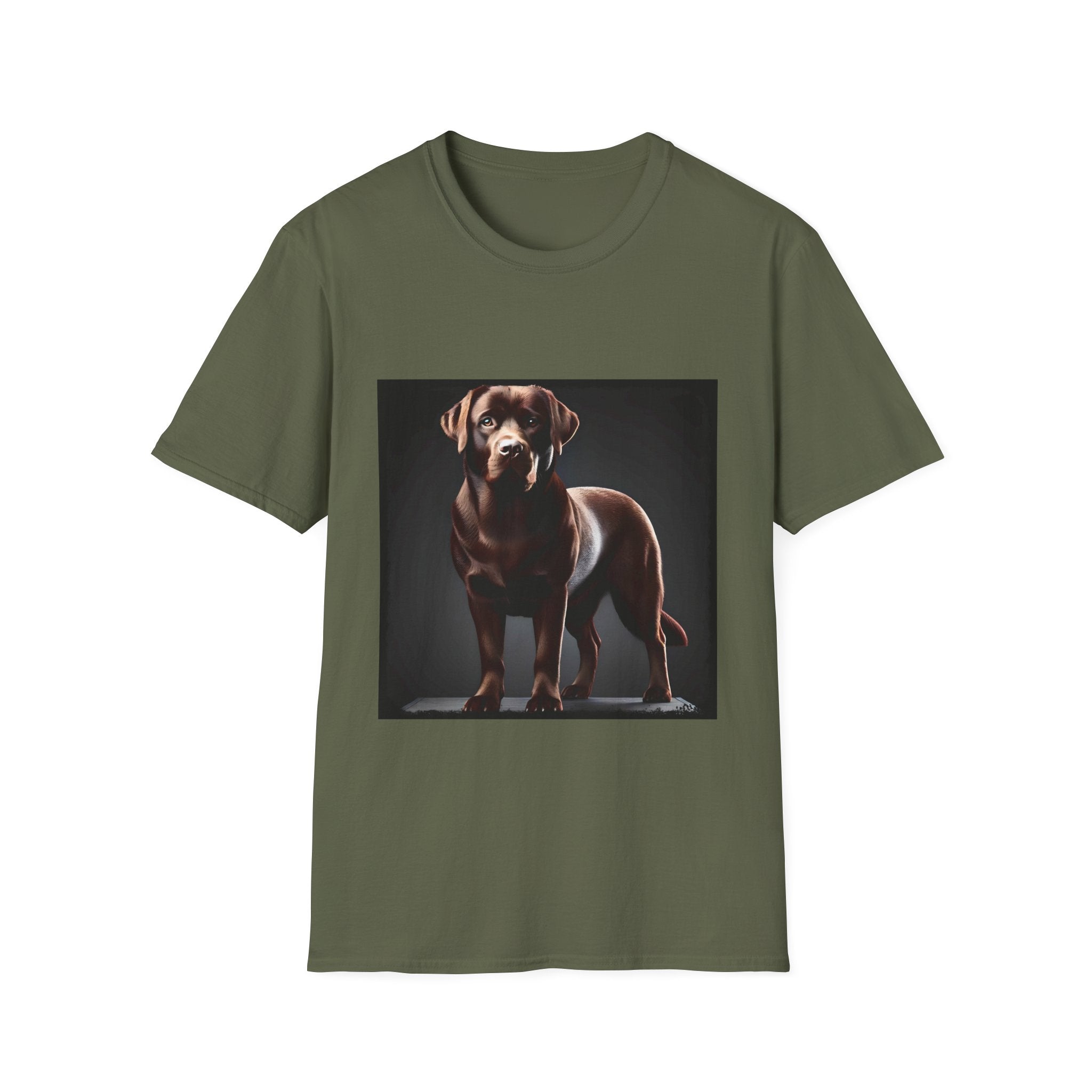 Labrador Retriever On Display design dog lover unisex t-shirt in military green