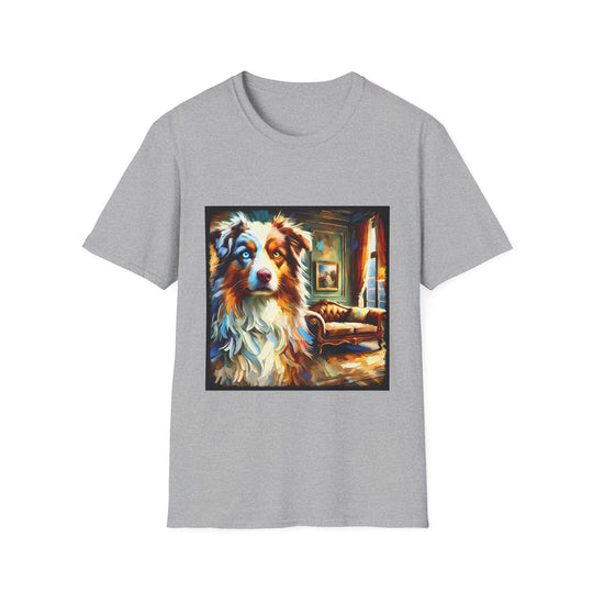 Australian Shepherd Artsy Classic design dog lover unisex t-shirt in sport grey
