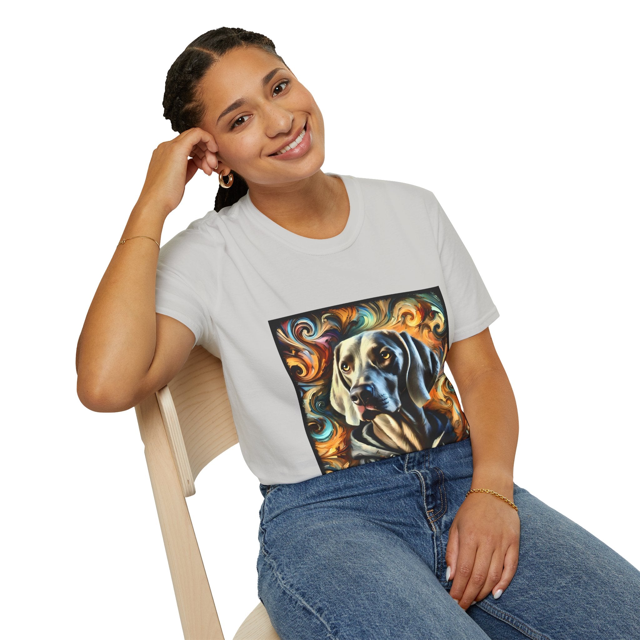 Weimaraner Warm Swirl | Unisex Dog T-Shirt