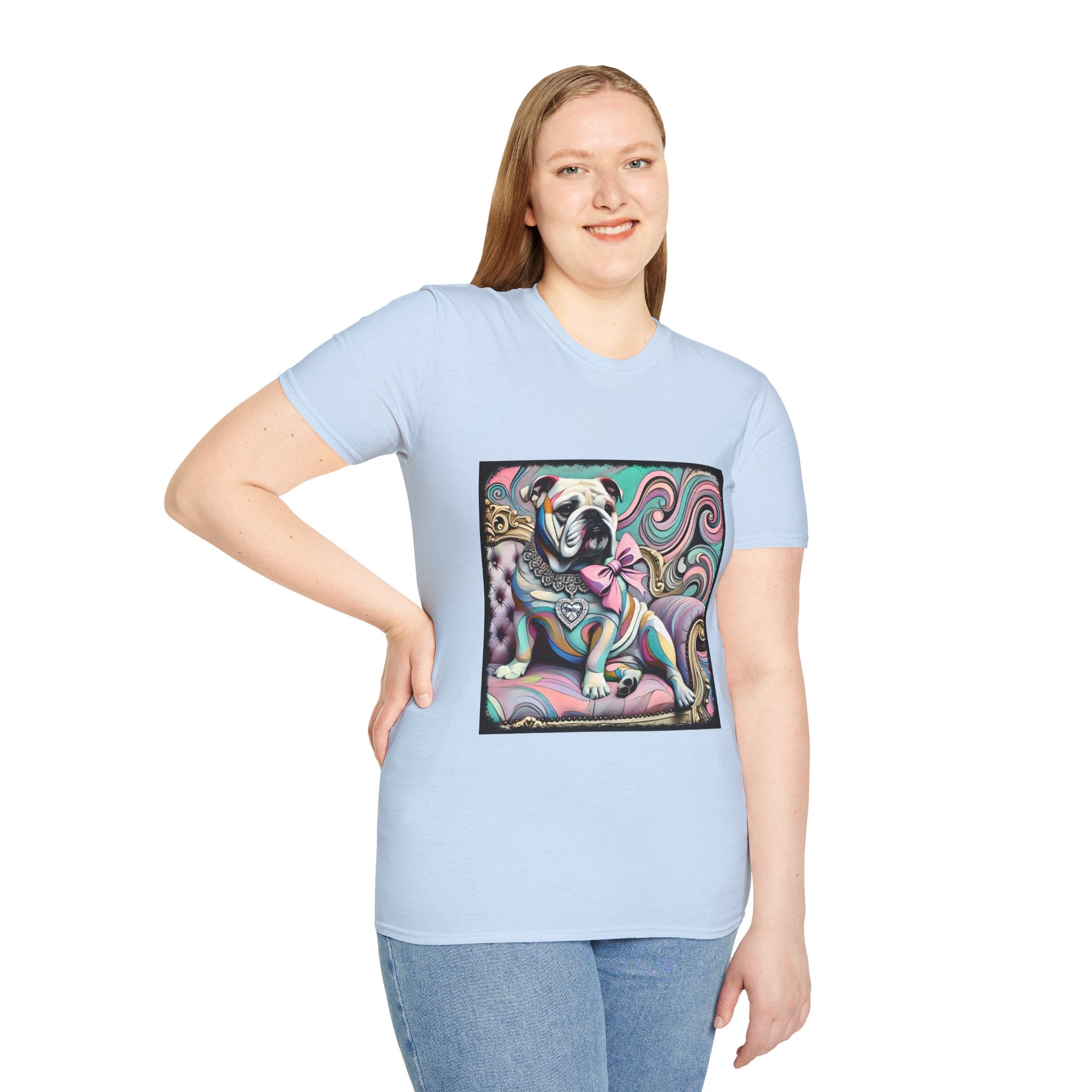 Bulldog Pastel Swirl | Unisex Dog T-Shirt