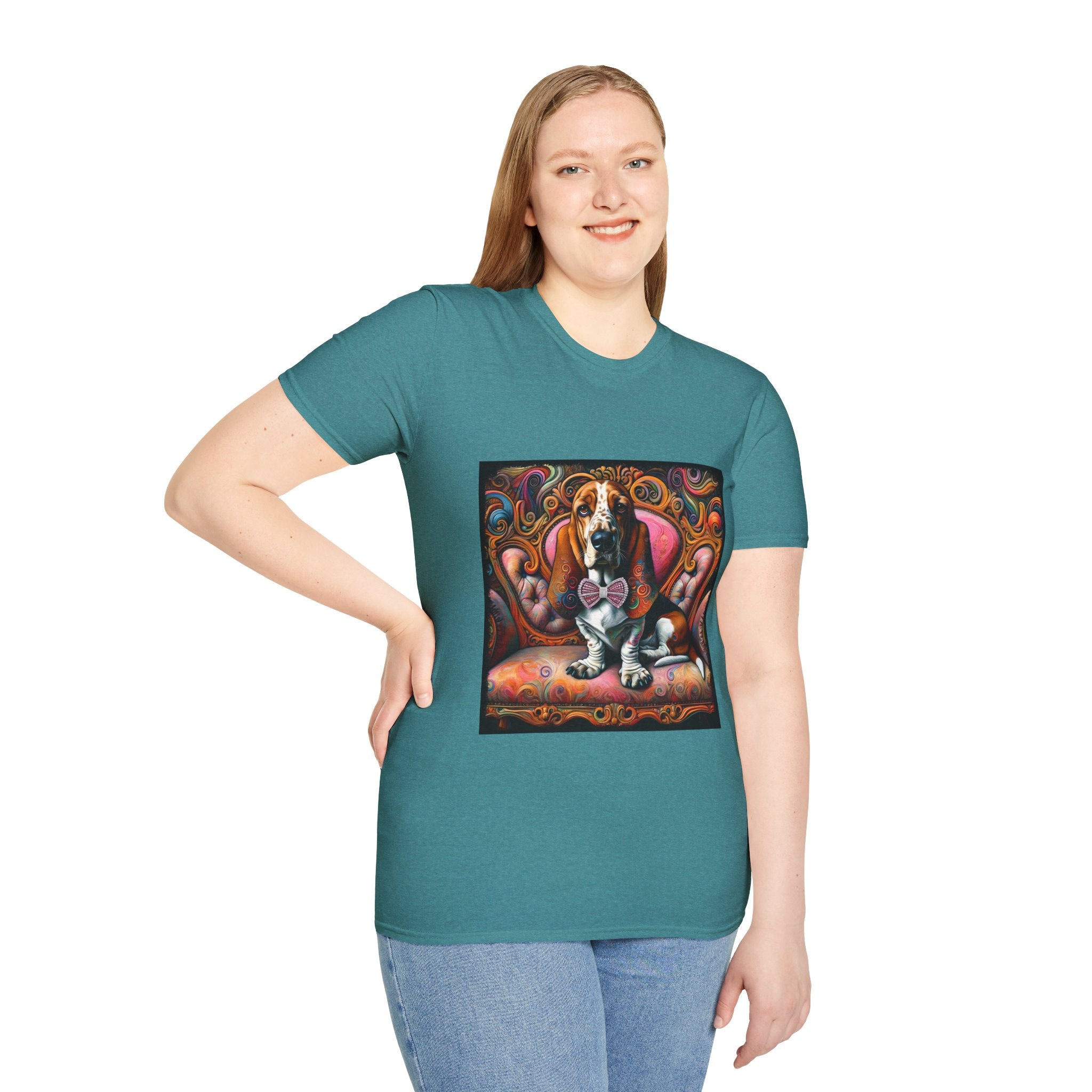 Basset Hound Vivid Swirl | Unisex Dog T-Shirt