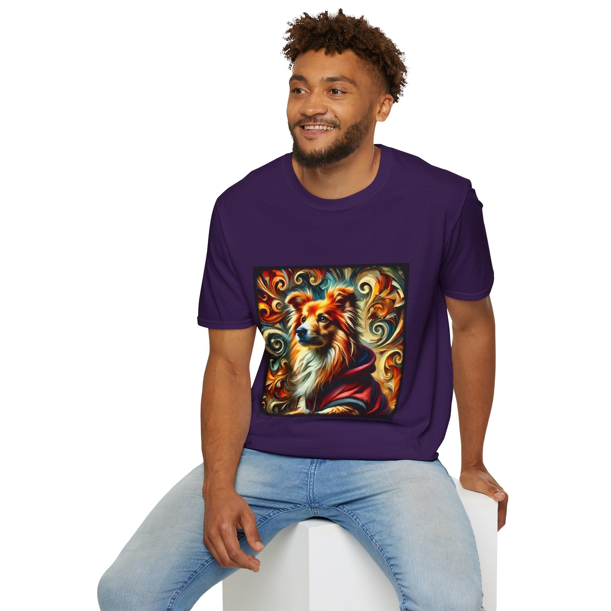 Miniature American Shepherd Relaxed Swirl | Unisex Dog T-Shirt