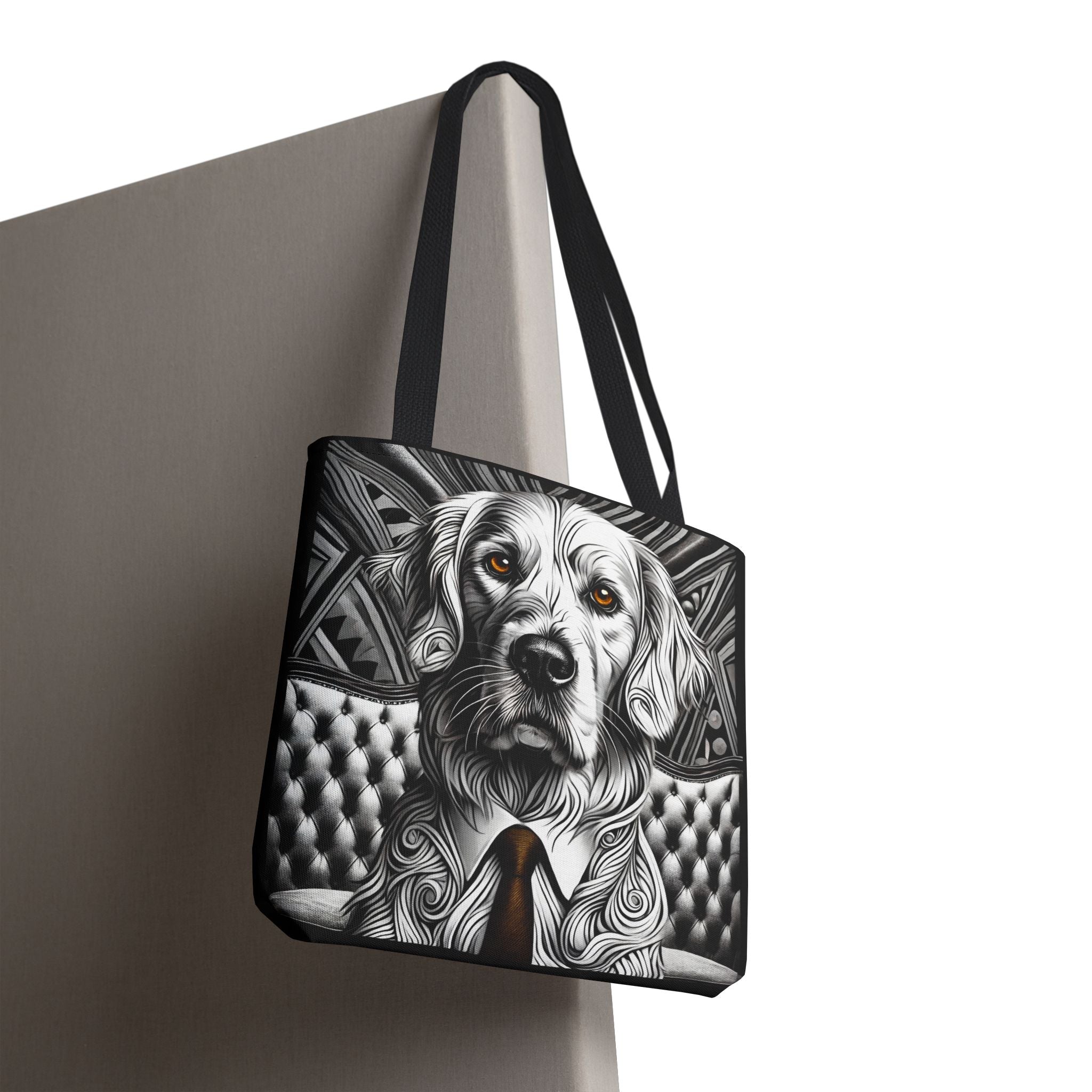 Golden Retriever Tote Bag | B&W Bold Eyes Dog Lover Gift