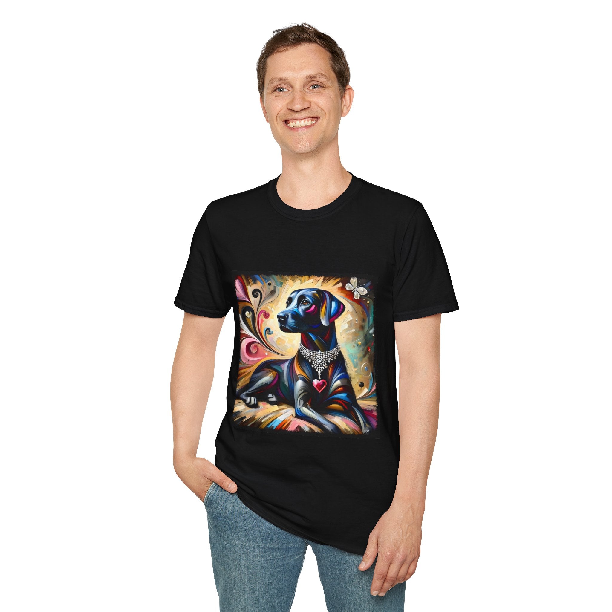 Labrador Retriever Diamond Heart Swirl | Unisex Dog T-Shirt