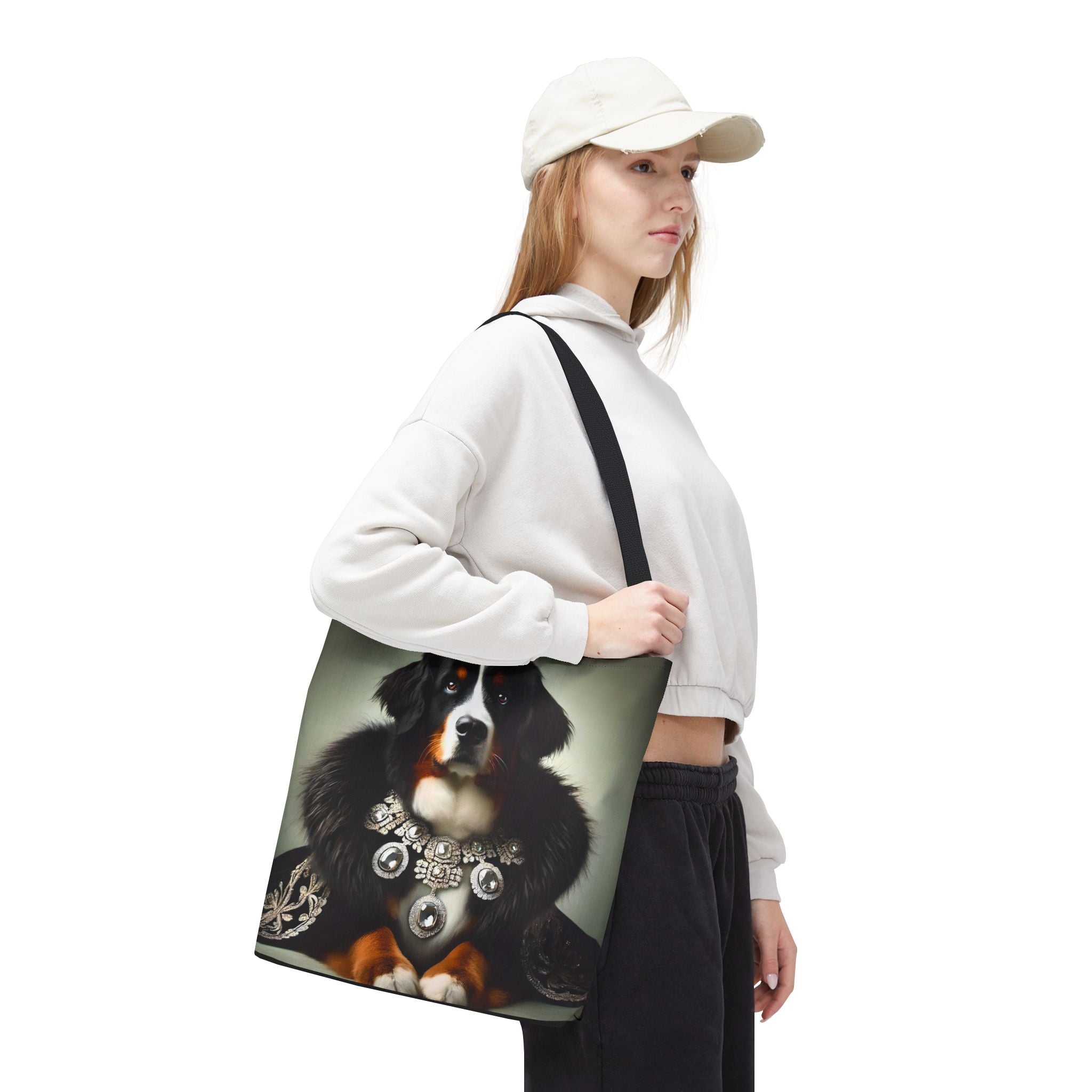 Bernese Mountain Dog Tote Bag | Diamond Queen Dog Lover Gift