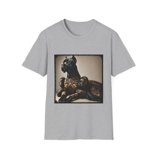 Cane Corso Brocade Babe design dog lover unisex t-shirt in sport grey