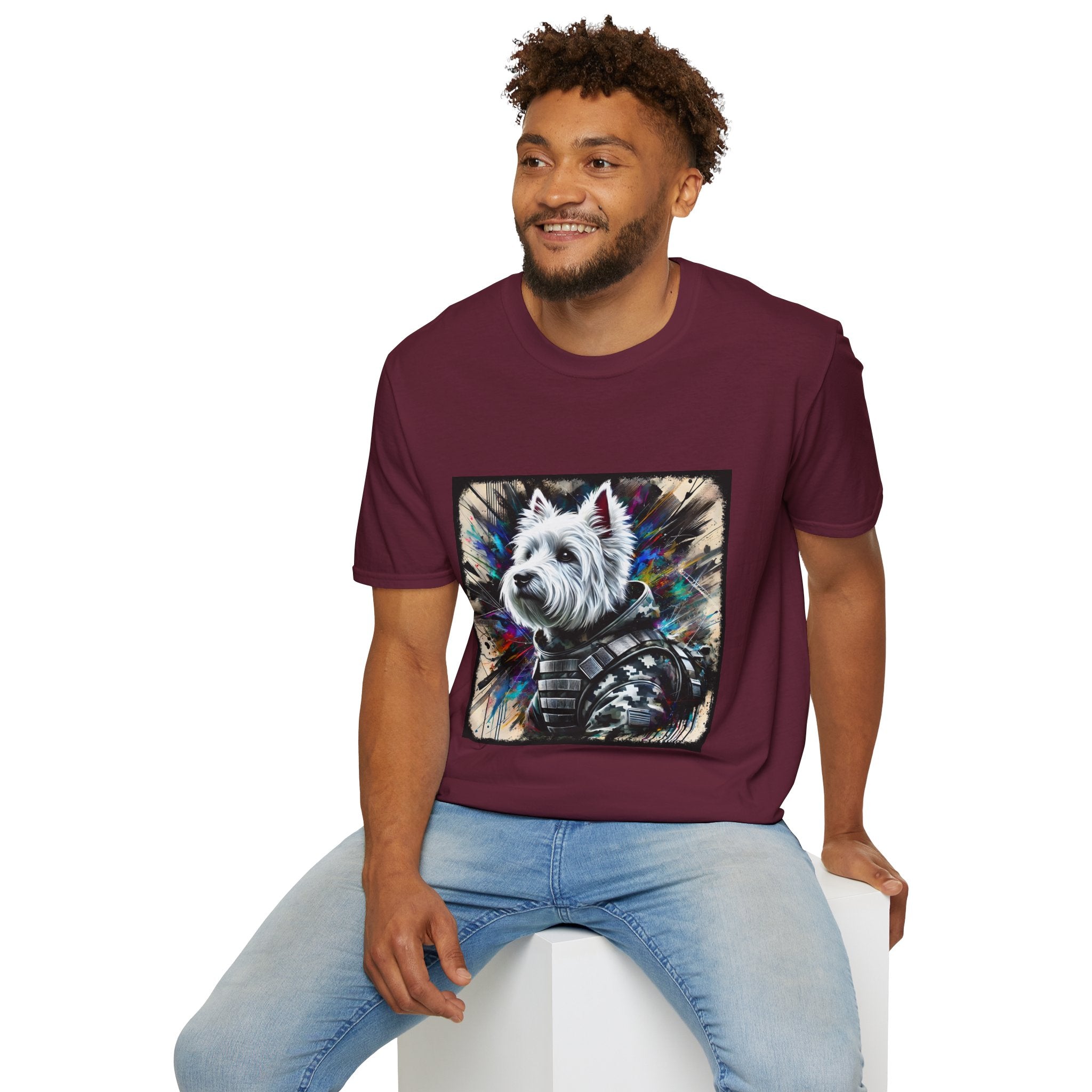 West Highland White Terrier Bold Camo Classic | Unisex Dog T-Shirt