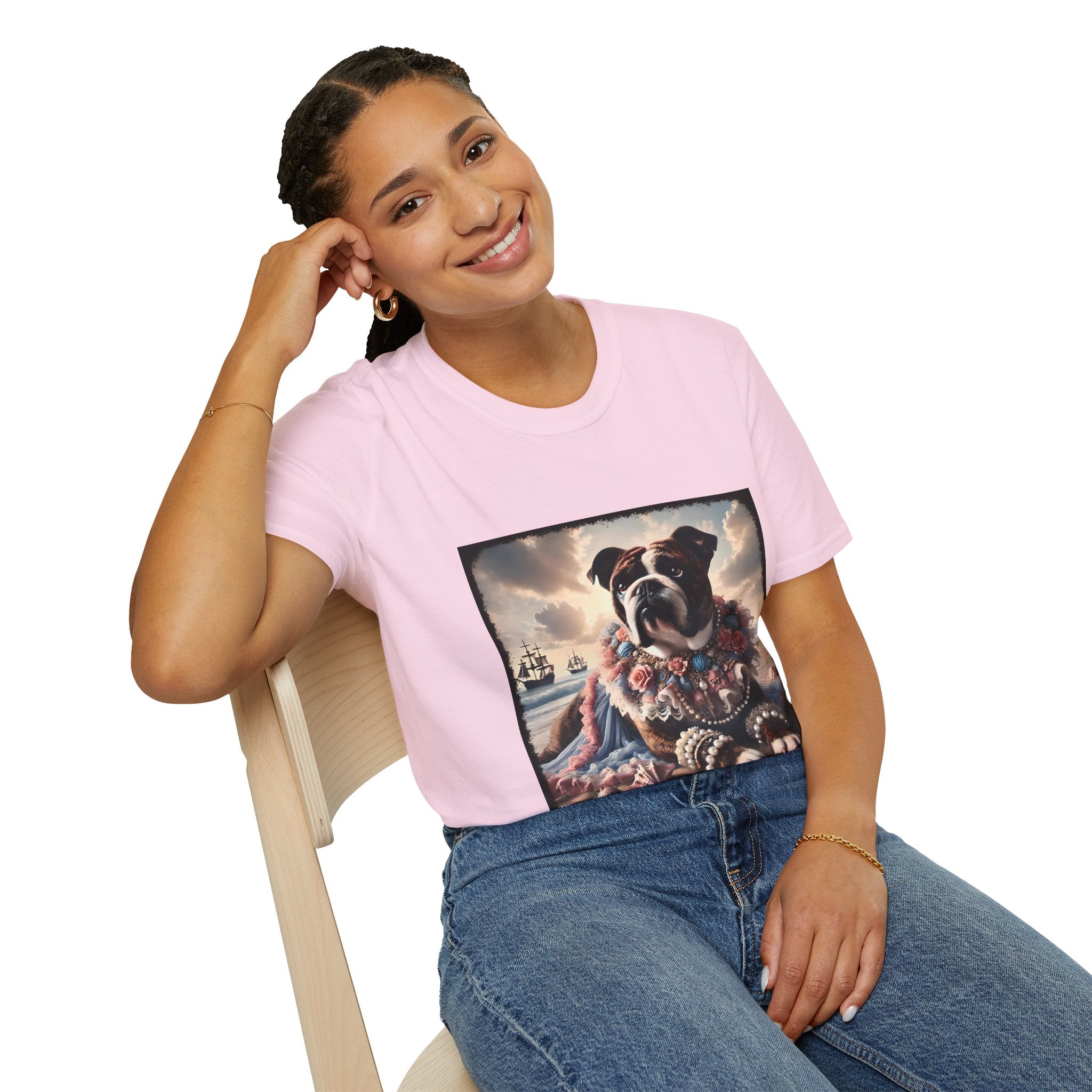 Bulldog Seashell Siren | Unisex Dog T-Shirt