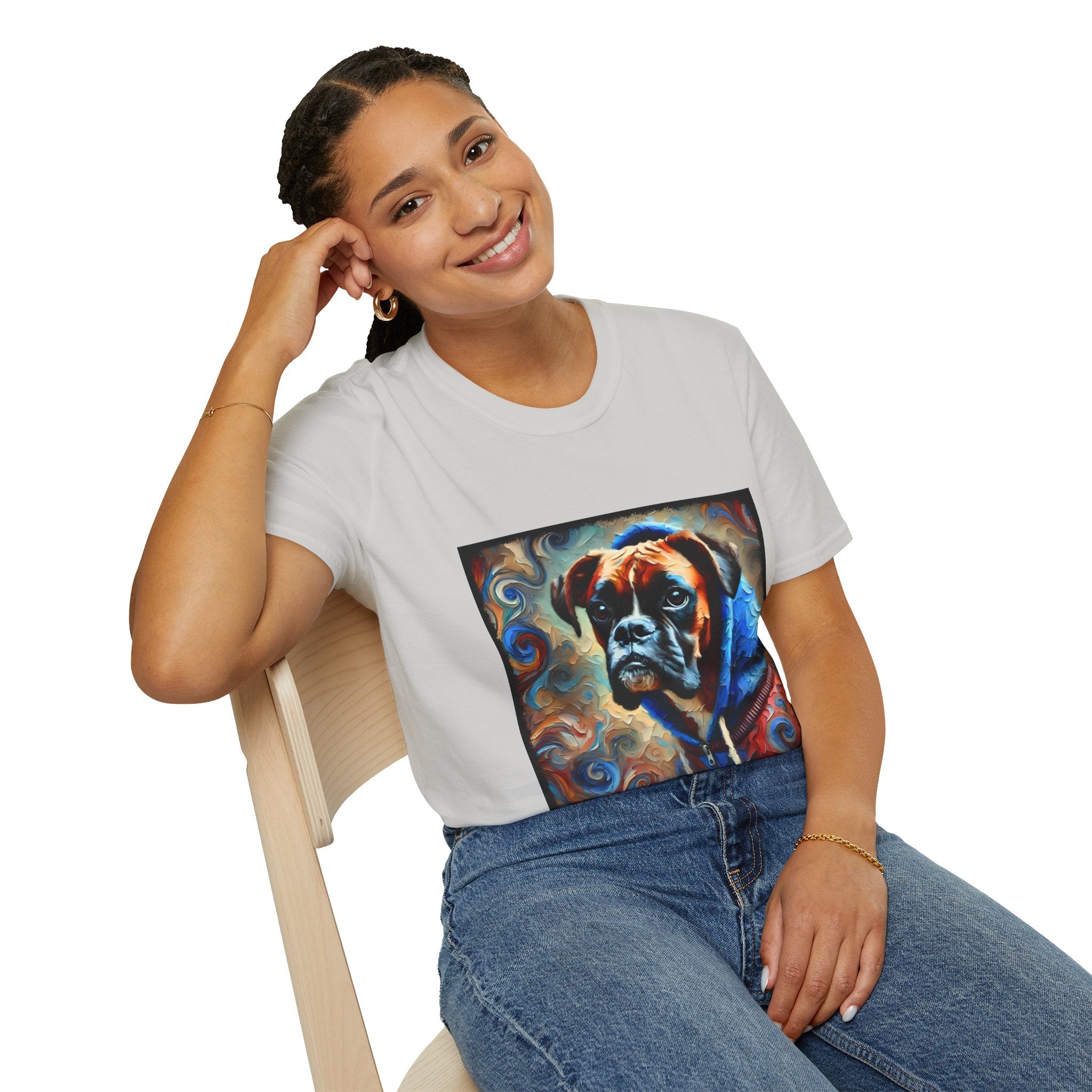 Boxer Hoodie Swirl II | Unisex Dog T-Shirt