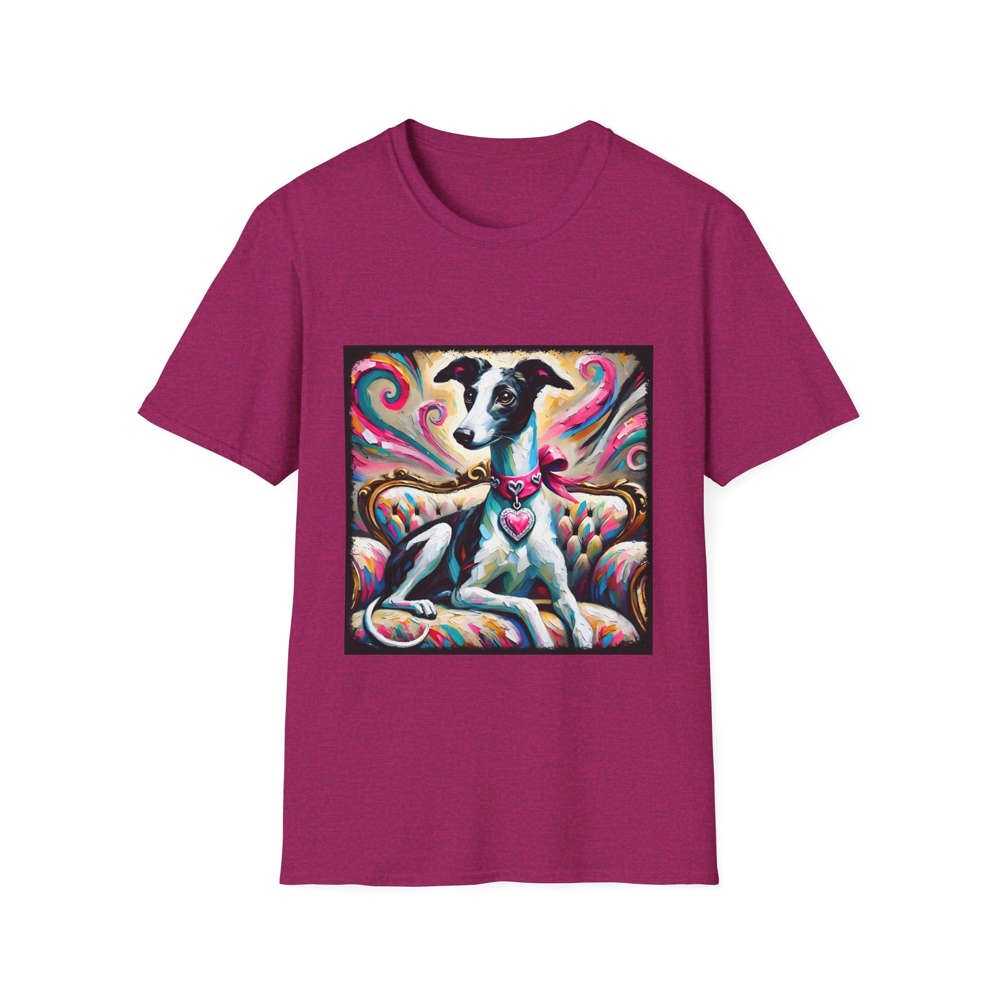 Greyhound Pink Heart Classic | Unisex Dog T-Shirt