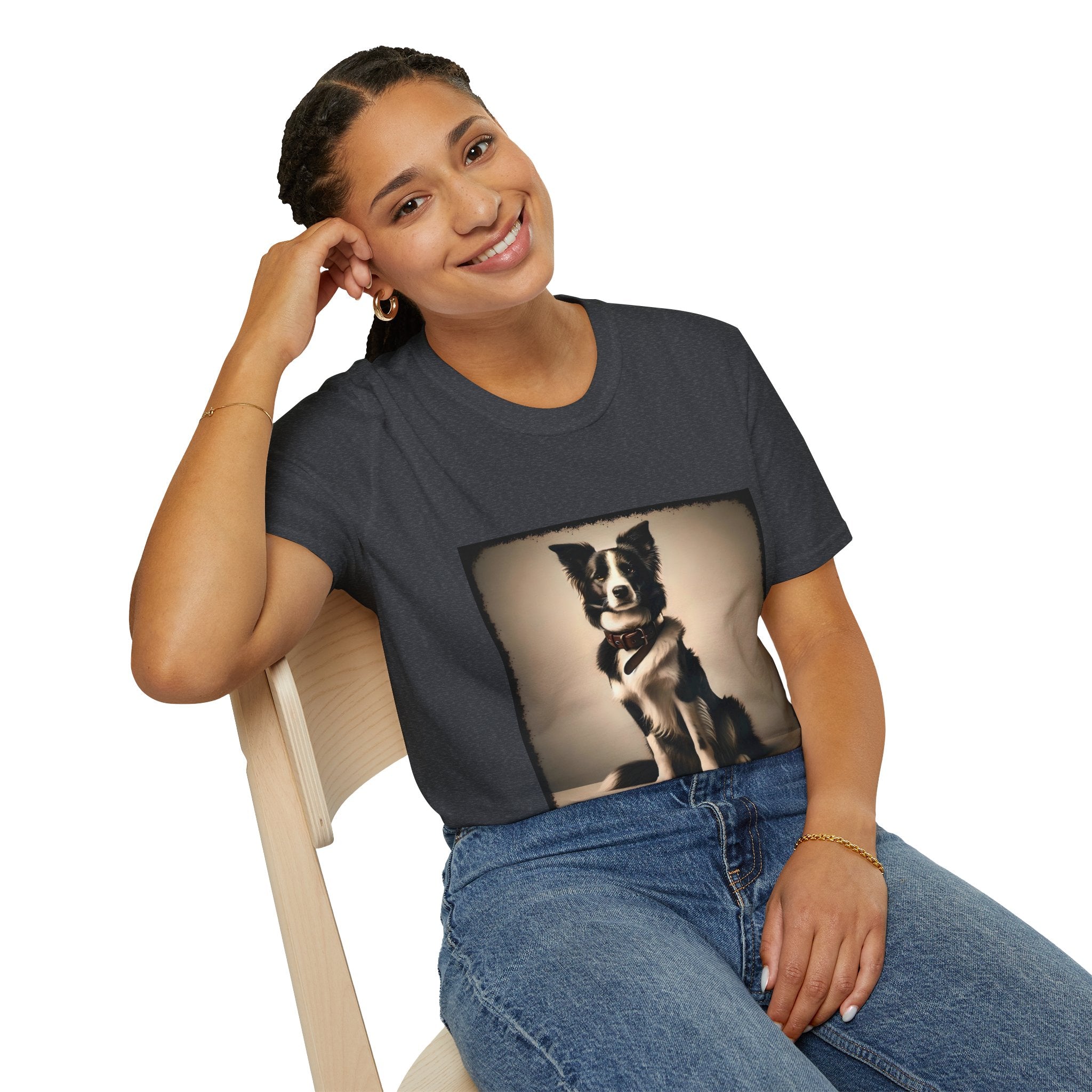 Border Collie Composed Charm | Unisex Dog T-Shirt