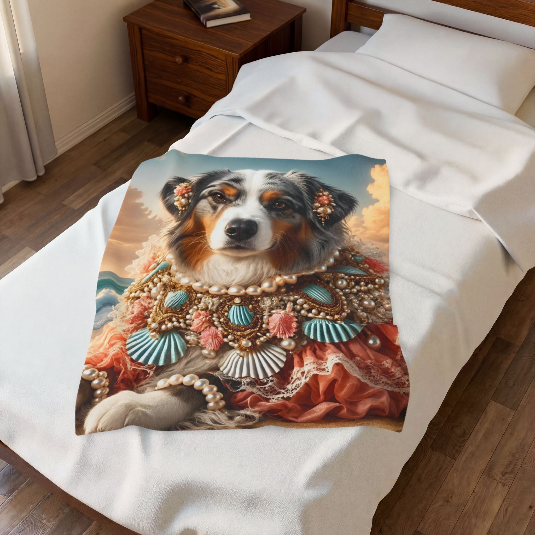 Australian Shepherd Blanket | Seashell Siren Dog Lover Gift