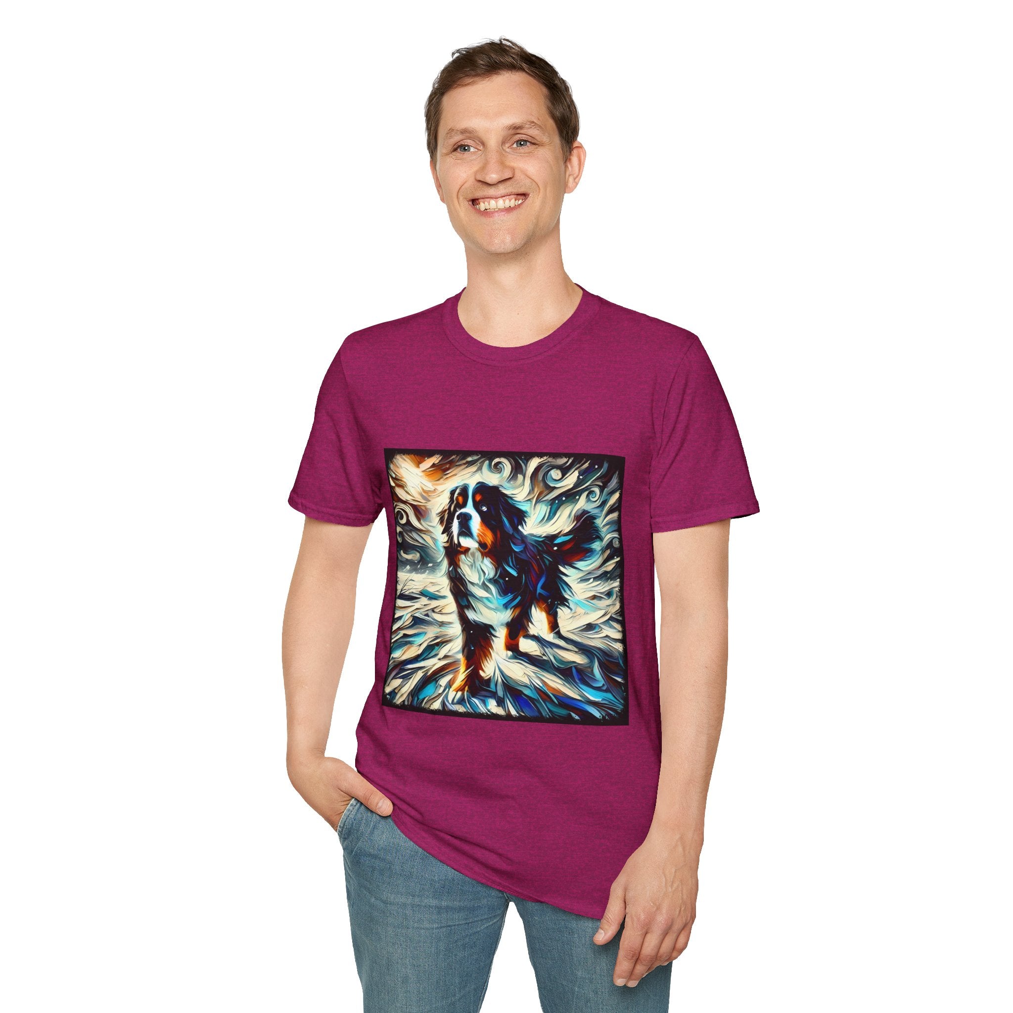 Bernese Mountain Dog Snow Swirl | Unisex Dog T-Shirt