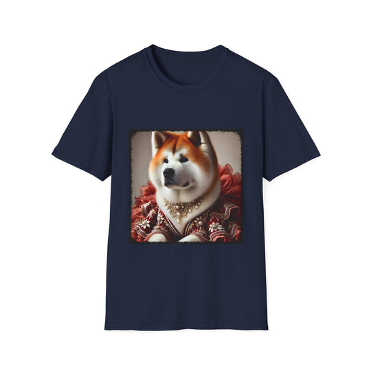 Akita First Class design dog lover unisex t-shirt in navy