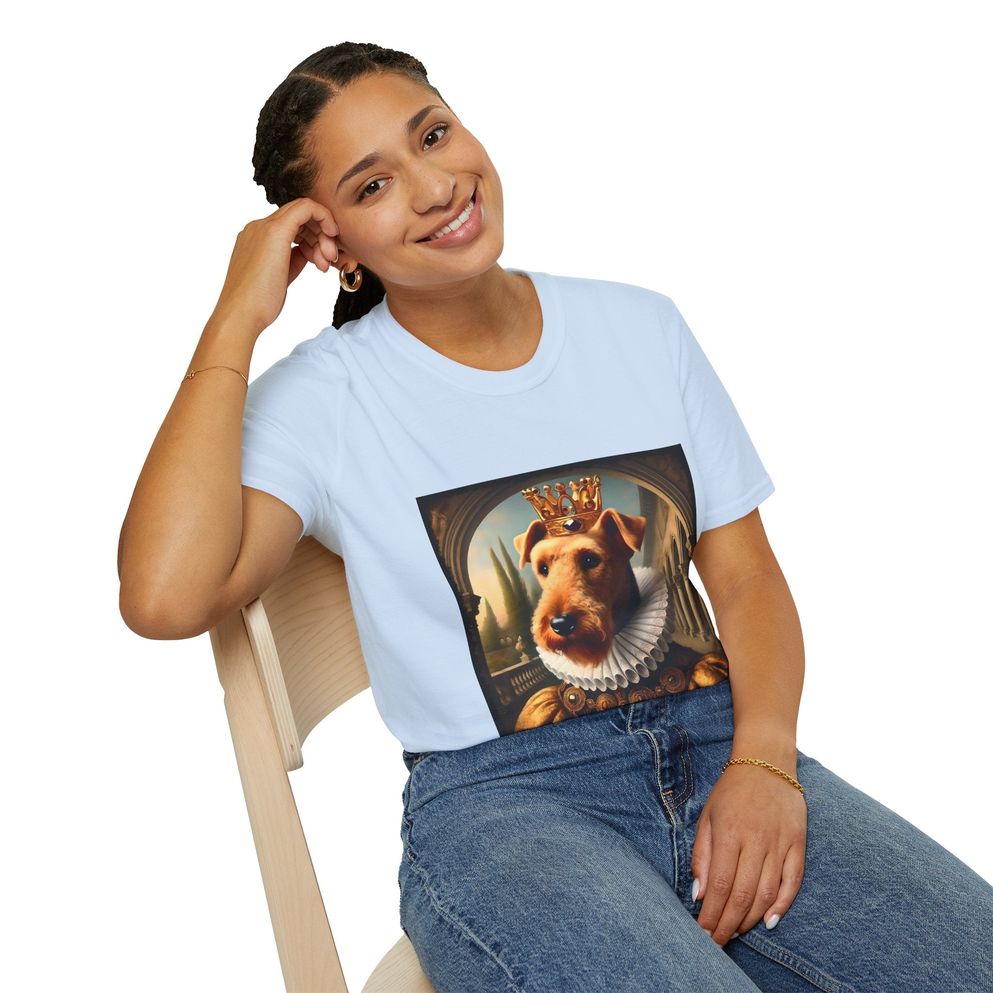 Airedale Terrier Crowned Gent design dog lover unisex t-shirt