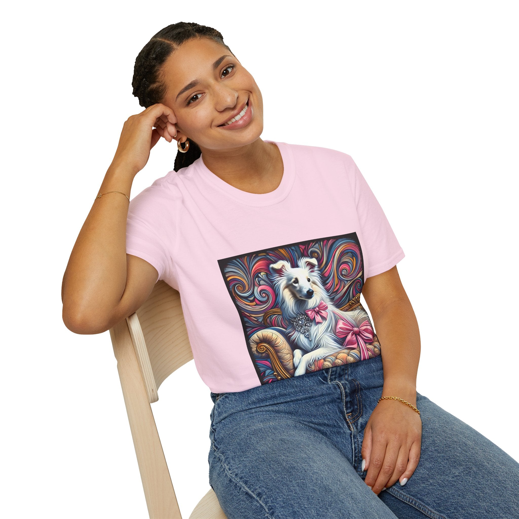 Collie Pink Princess Swirl | Unisex Dog T-Shirt