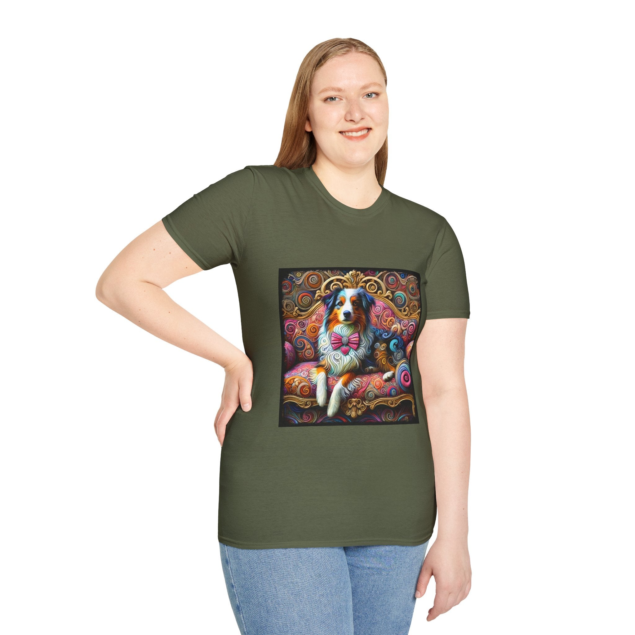 Australian Shepherd Love Swirl | Unisex Dog T-Shirt