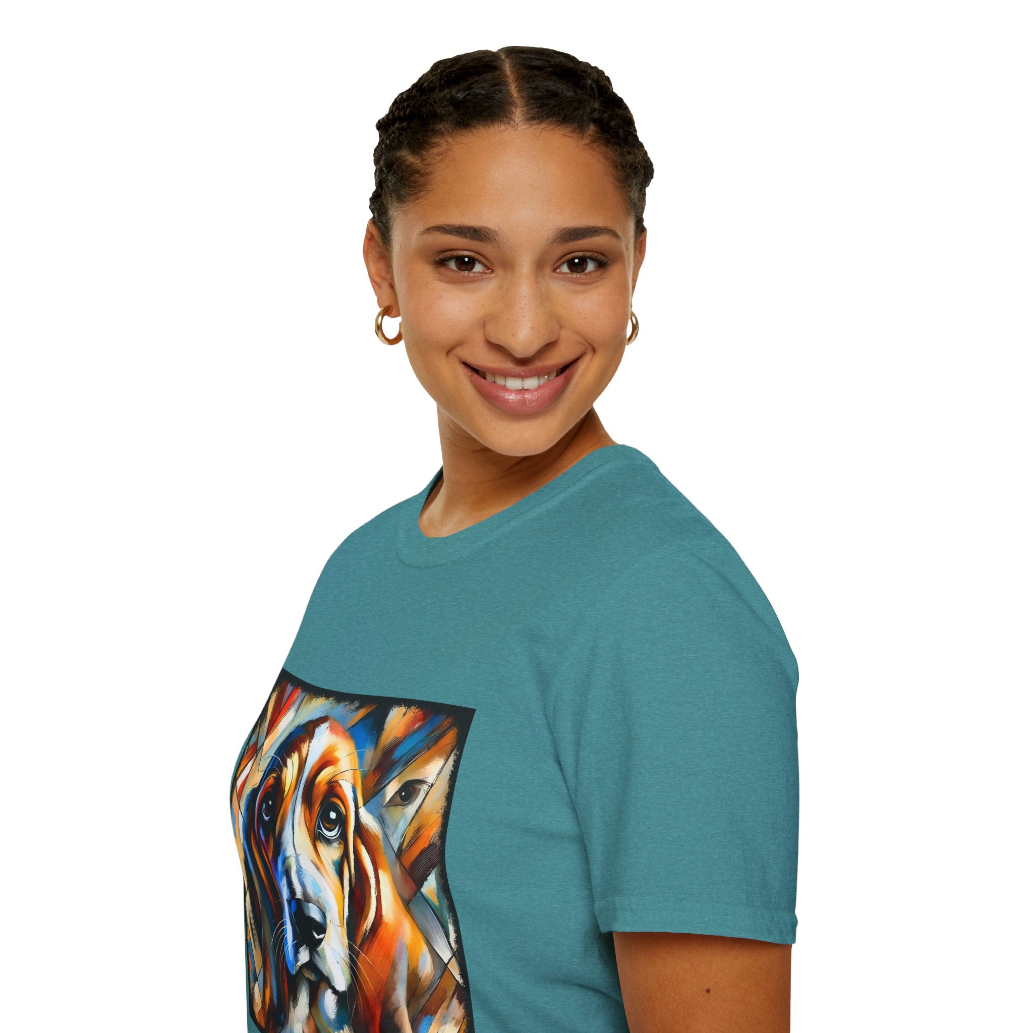 Basset Hound Bold Swirl | Unisex Dog T-Shirt
