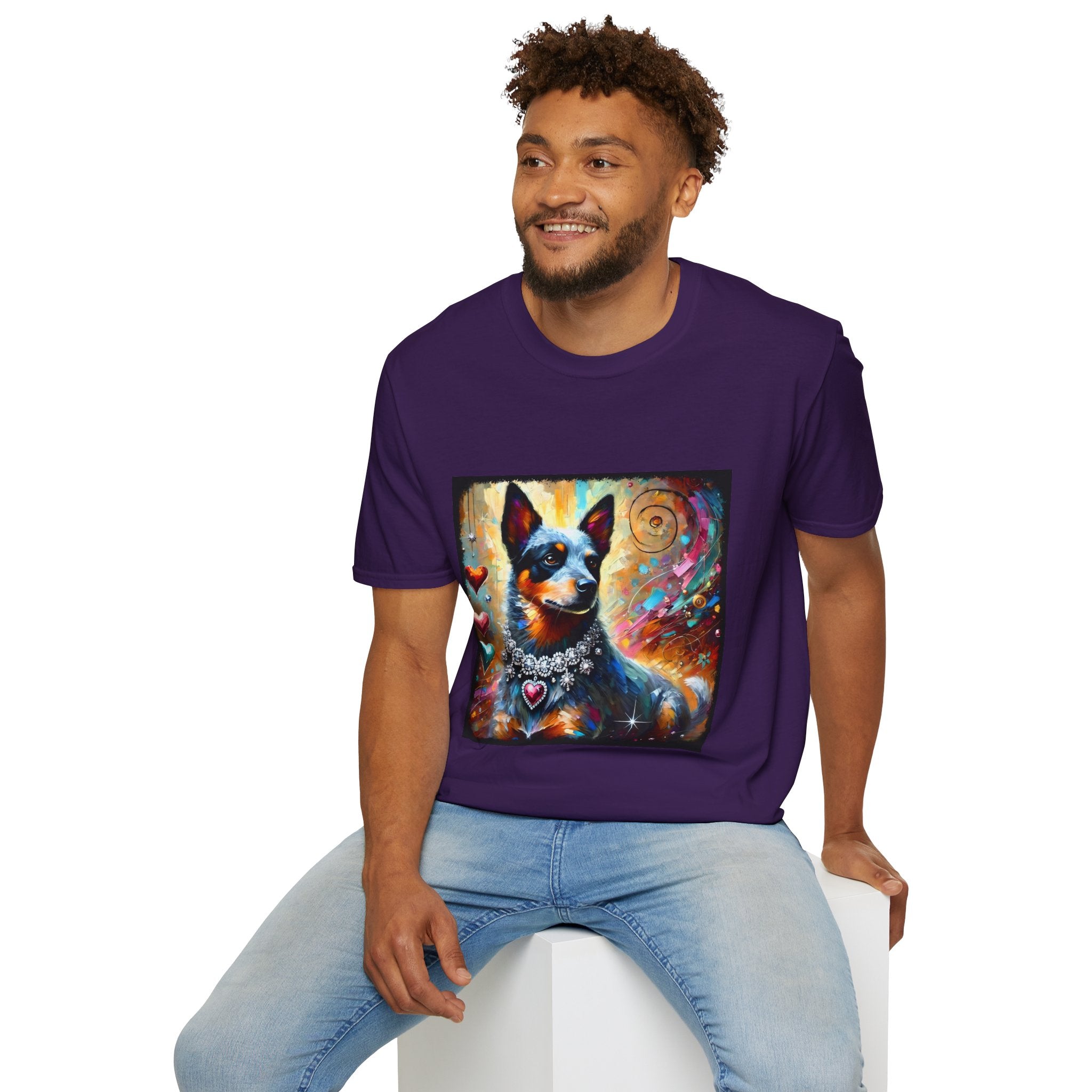 Australian Cattle Dog Diamond Heart Classic | Unisex Dog T-Shirt