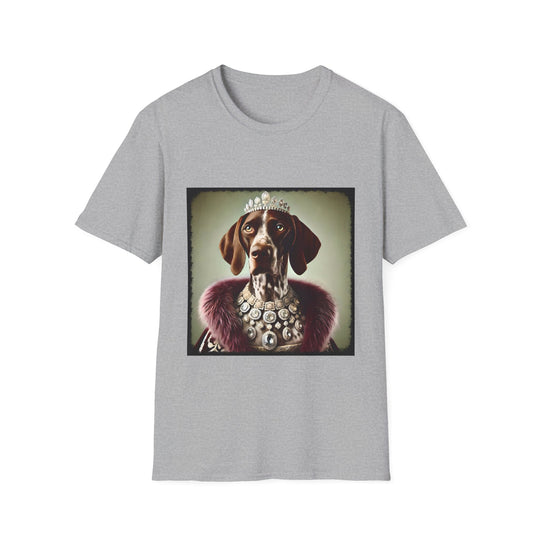 German Shorthaired Pointer Crystal Queen design dog lover unisex t-shirt in sport grey