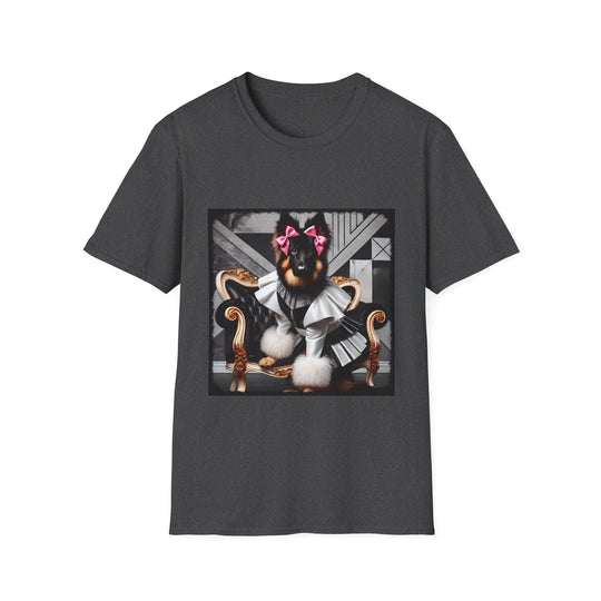 German Shepherd Classic Rocker design dog lover unisex t-shirt in dark heather
