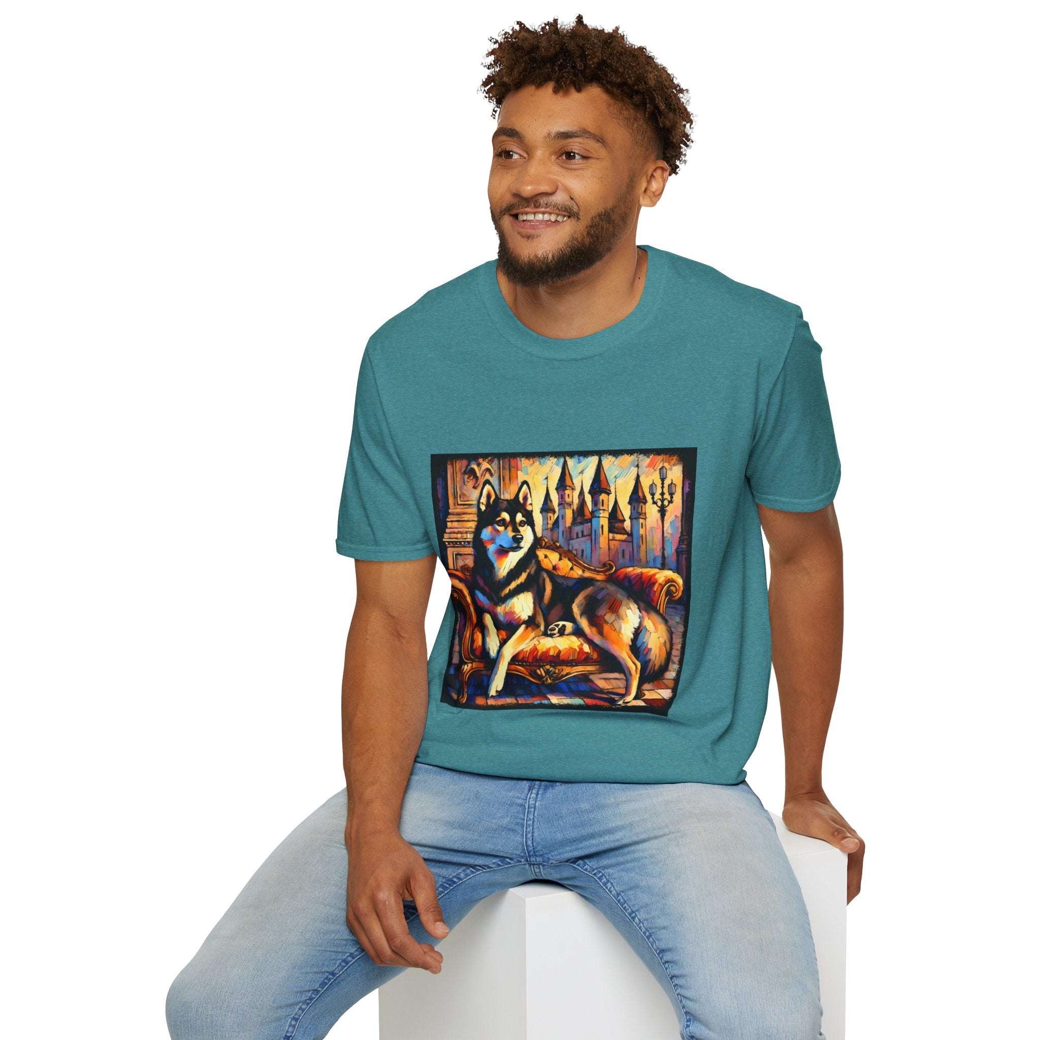 Siberian Husky Watercolor Classic | Unisex Dog T-Shirt
