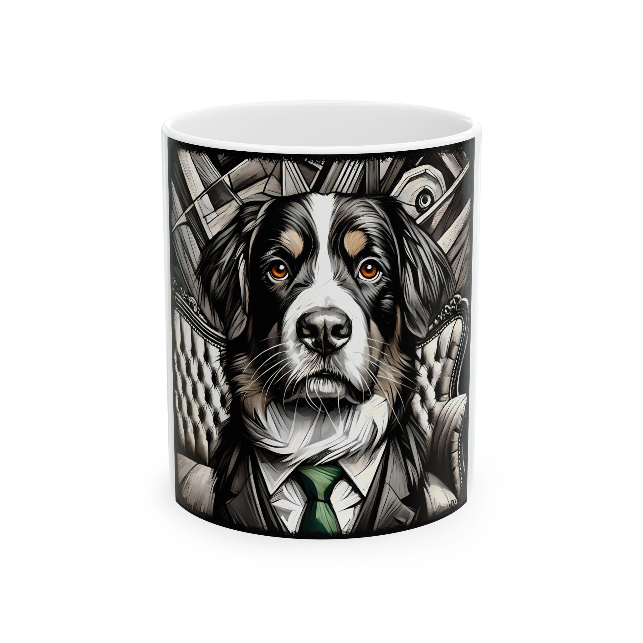 Bernese Mountain Dog Mug | B&W Bold Eyes Dog Lover Gift