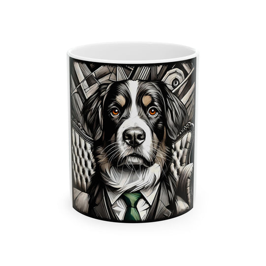Bernese Mountain Dog Mug B&W Bold Eyes Dog Lover Gift ceramic mug