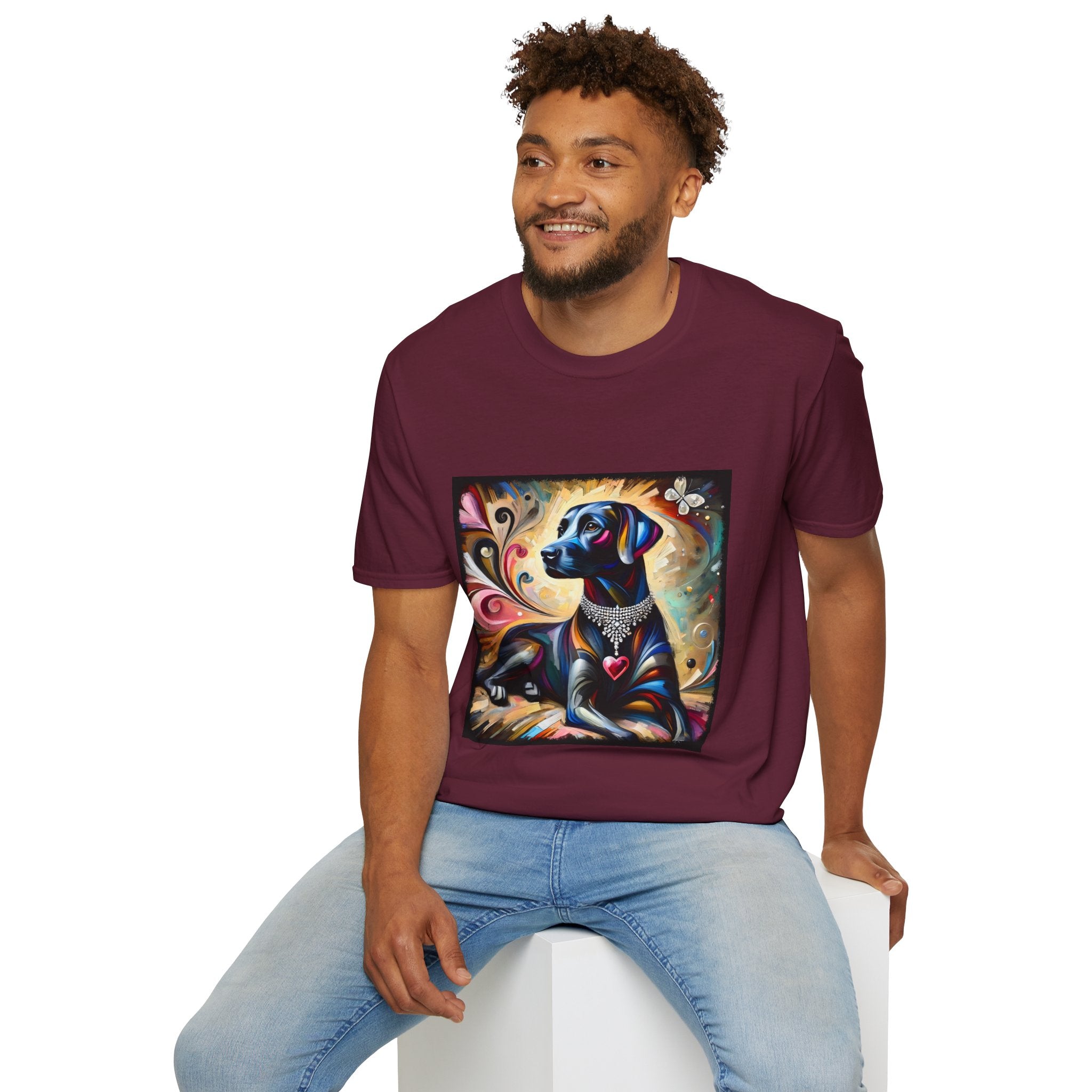 Labrador Retriever Diamond Heart Swirl | Unisex Dog T-Shirt