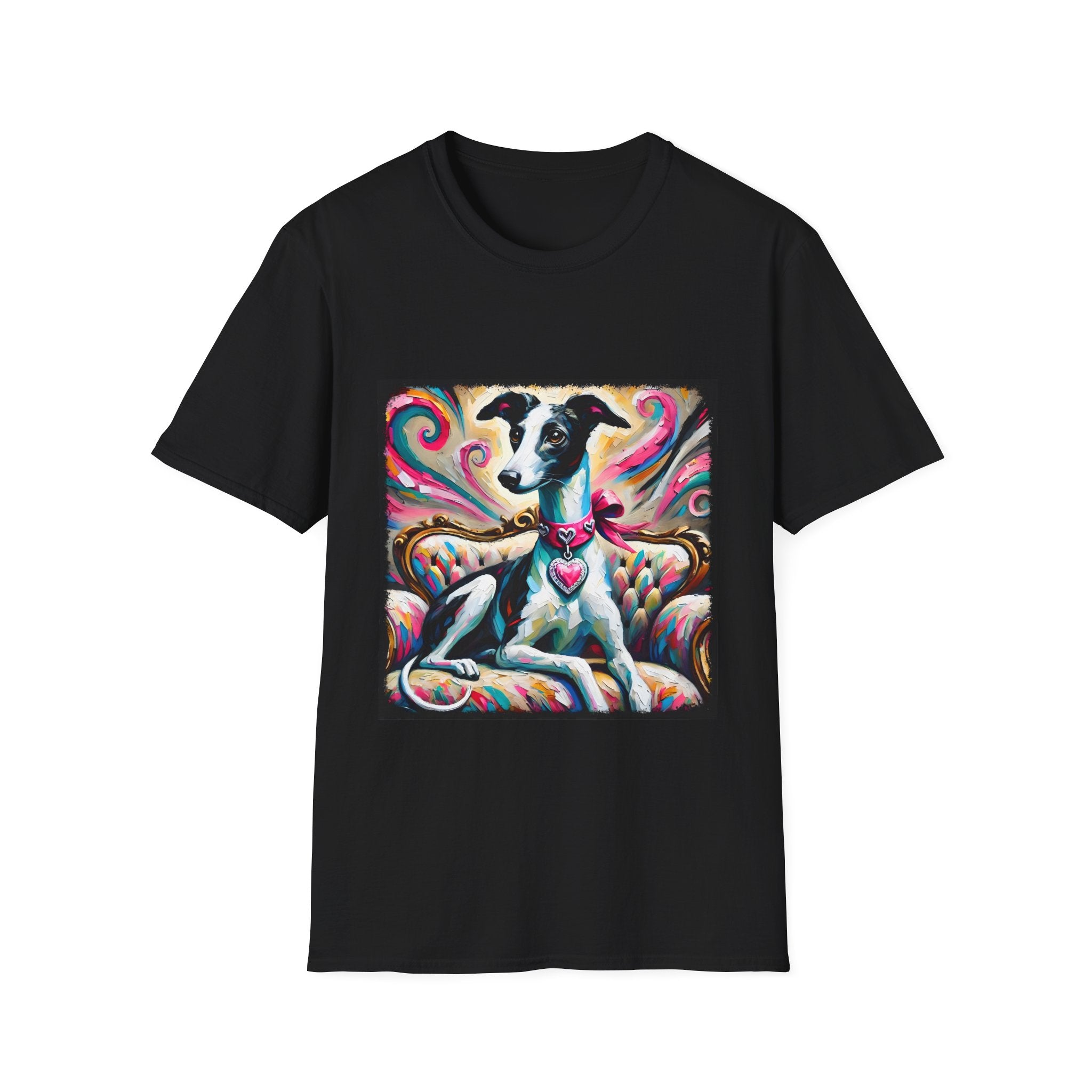 Greyhound Pink Heart Classic | Unisex Dog T-Shirt